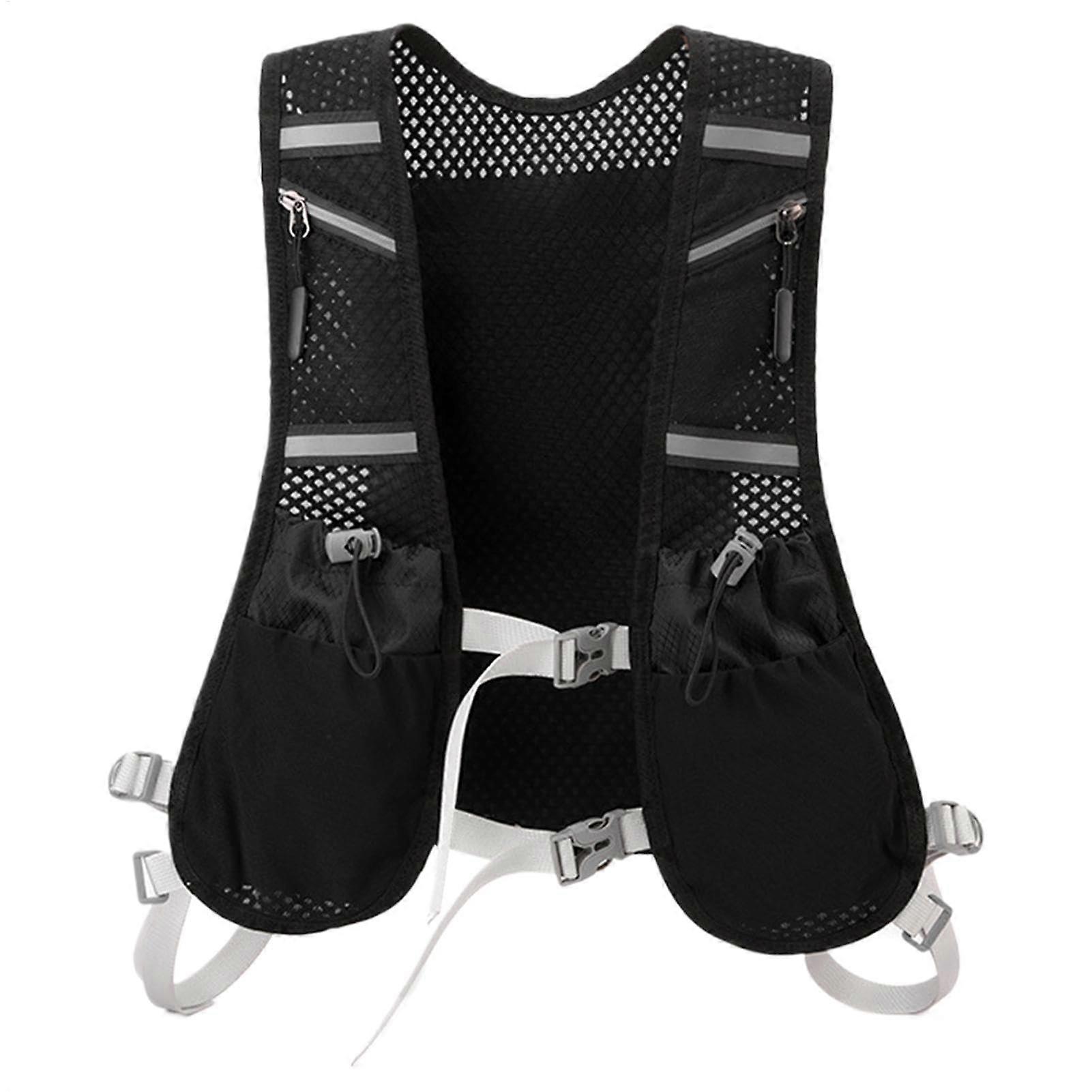 Running Water Vest - Breathable Hydration Backpack with Reflective Straps, Phone Holder, Soft Bottle Pockets for Hiking, Cycling