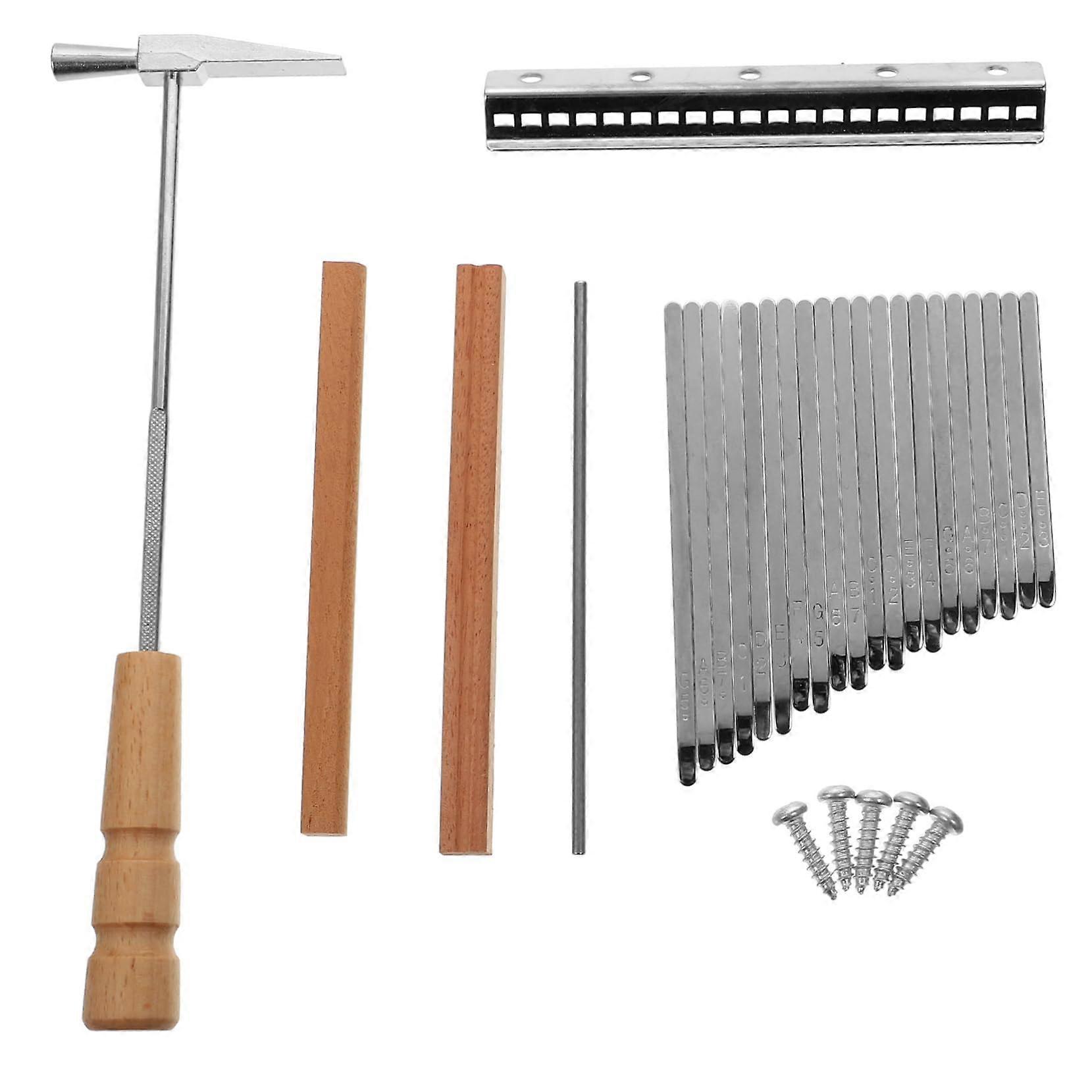 Kalimba Set with Steel Keys and Tuner Hammer, Thumb Piano Accessories for Beginners and Advanced Players, Music Lessons and Competitions