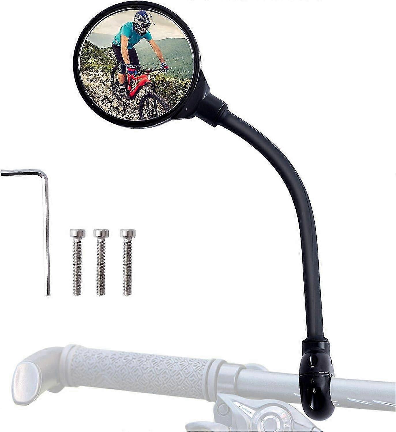 Adjustable 360 Degree Rotating Convex Bicycle Mirror for Bikes and E-Bikes