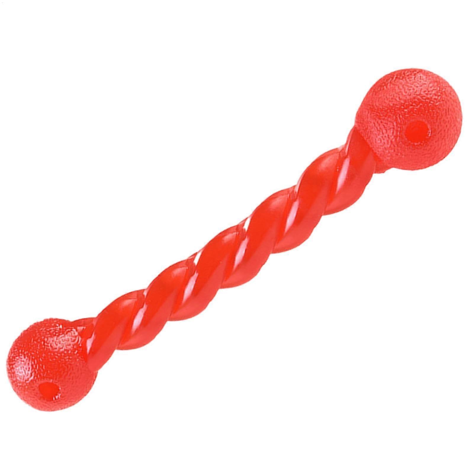Dog Chew Toys for Aggressive Chewers, Rubber Stress Relief Bone 11.42 x 1.57 Inches, Soft Teething Red Plaything for Dogs