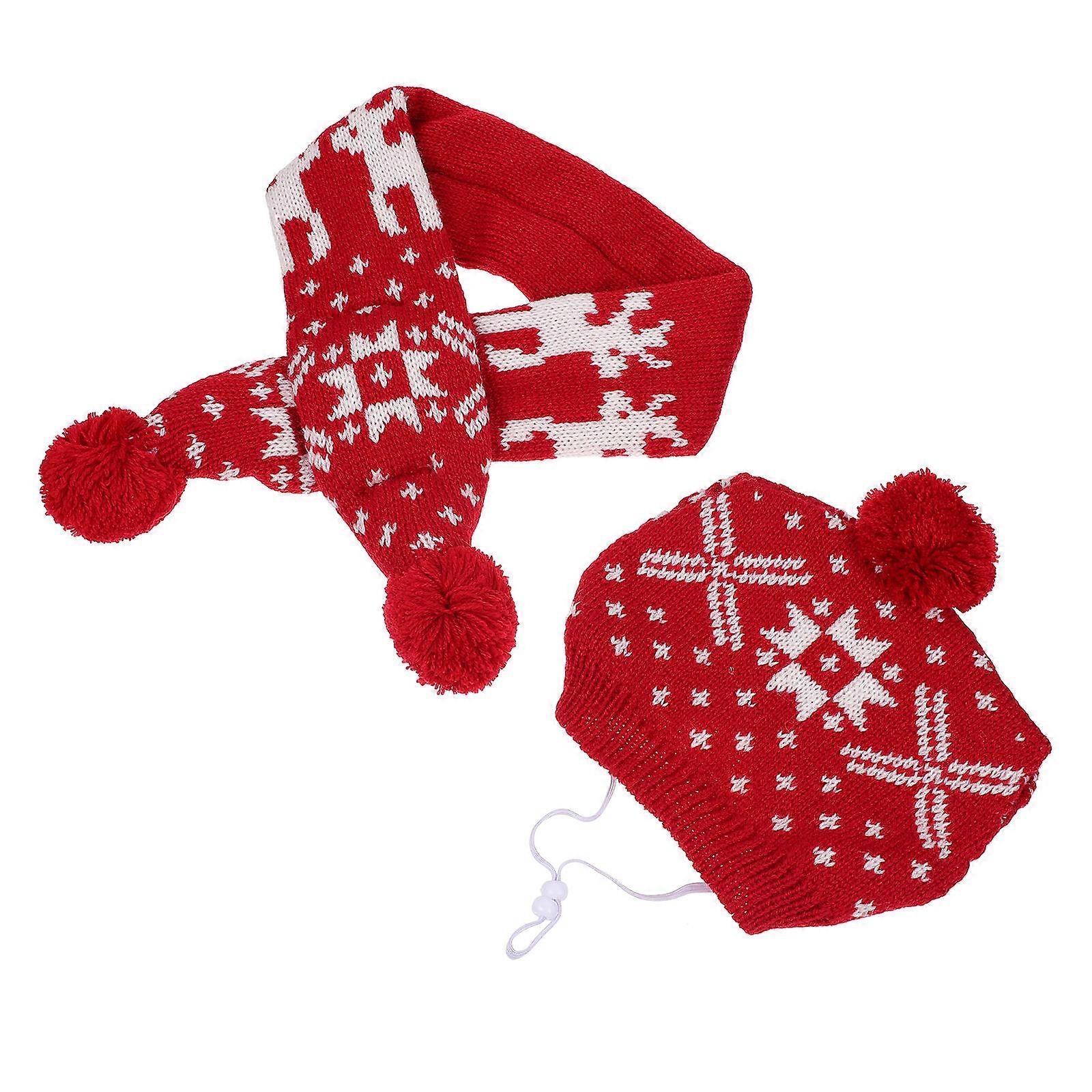 Pet Costumes Deer Shape Red Acrylic Christmas Theme Photo Event 1Set