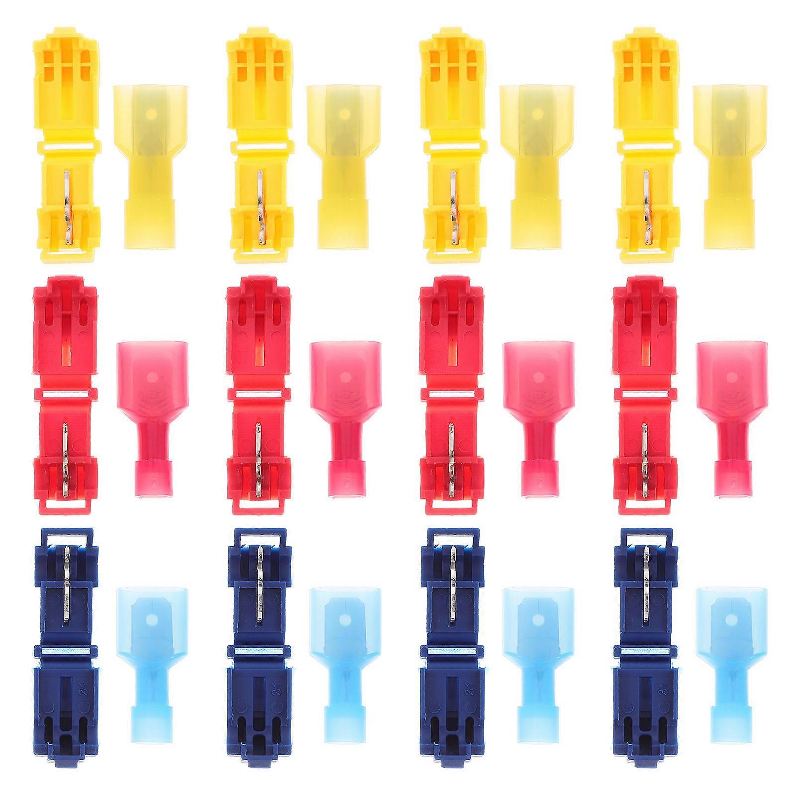 Quick Connect Wire Terminals T-Tap Wire Connectors Marine Electrical Applications 60Pcs