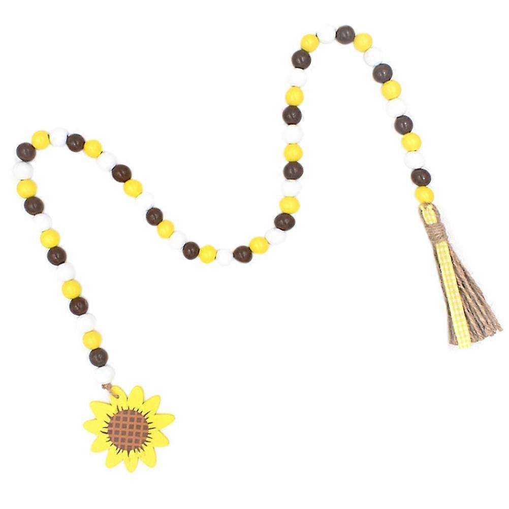 Rustic Bead Hanging Pendants Wooden Beads String Office Decor Assorted Color 102CM Wall Backdrop 1Set