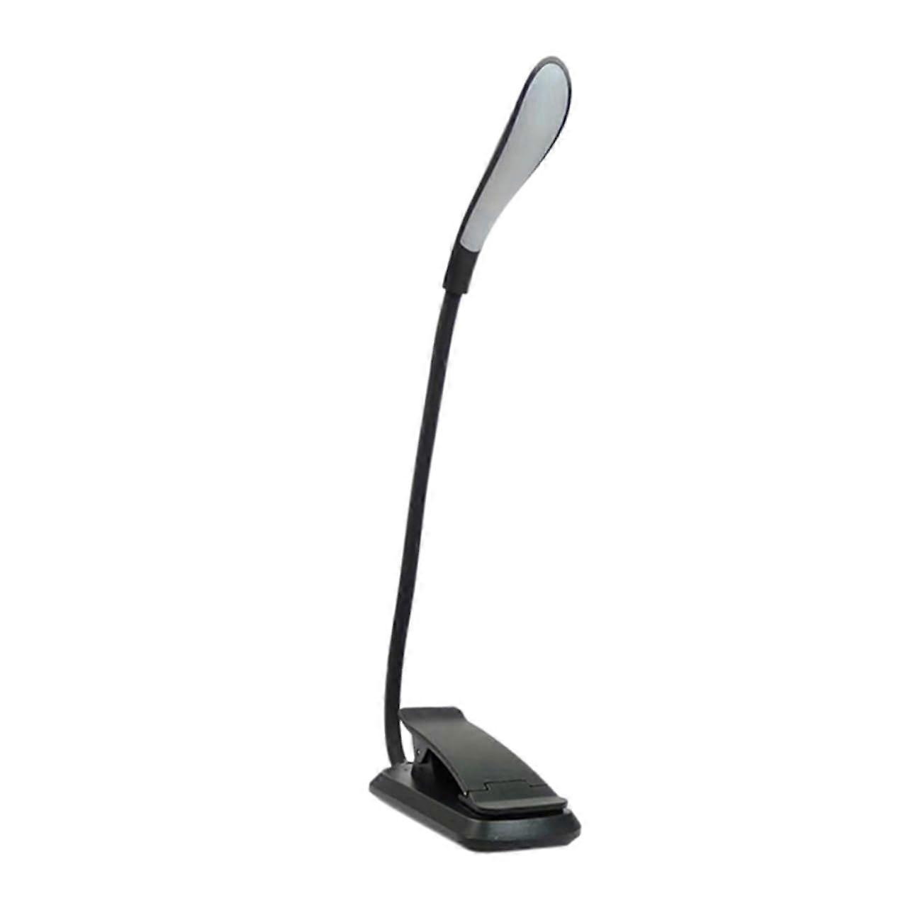 LED Reading Light, USB Rechargeable Book Lamp, Eye-Friendly Table Lamp for Studying, Black Portable Bed Light