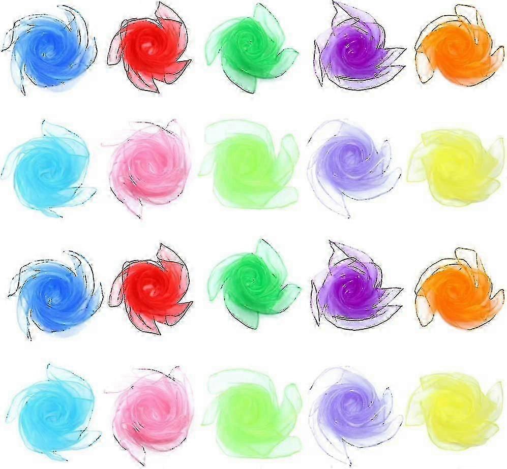 مناشف شيفون ملونة ، مناشف لعب للأطفال ، ملابس أطفال ، أقمشة سحرية مربعة لعرض الأطفال 60 × 60 سم