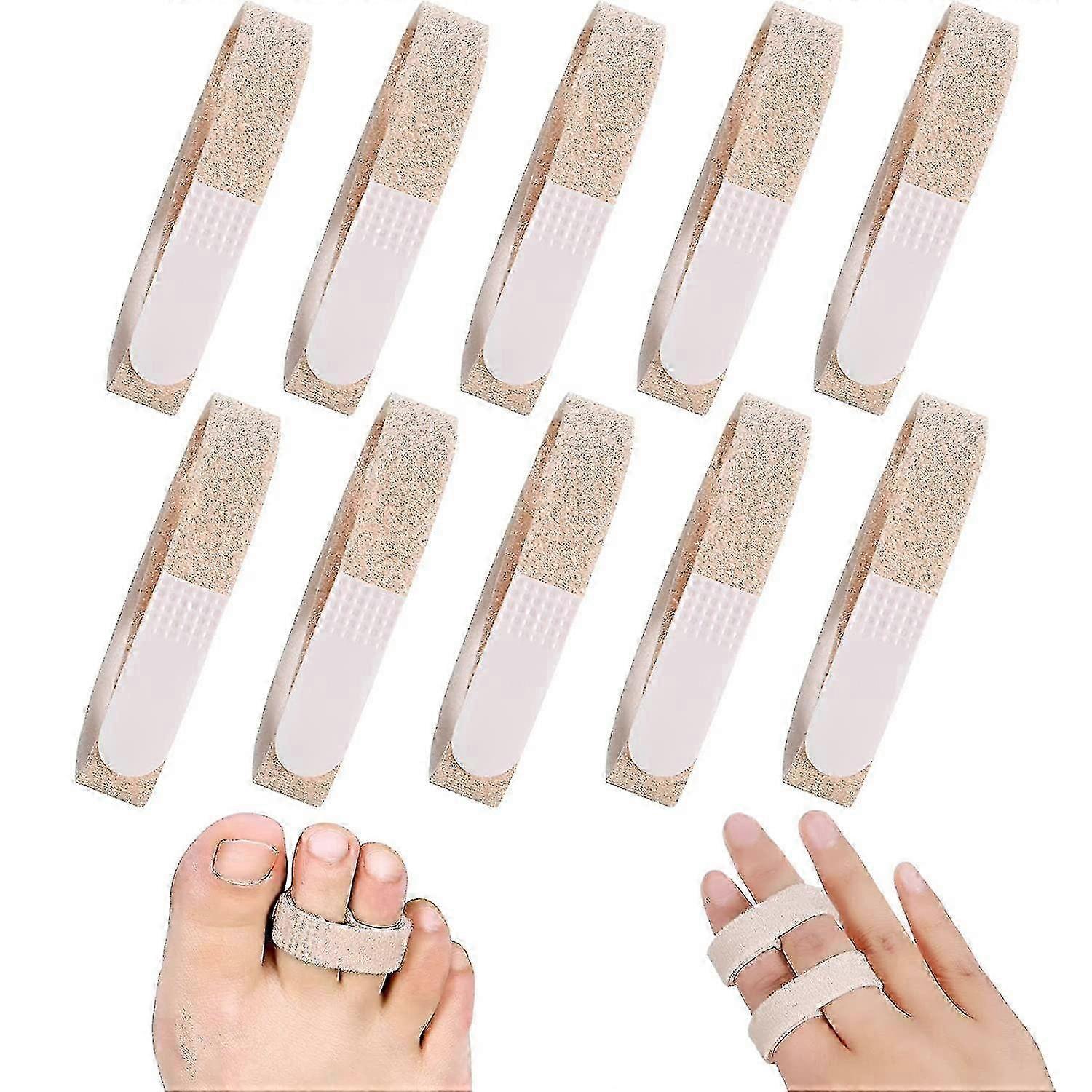 5pcs Buddy Tape Finger Straps Padded No-slip Hook Loop Reusable Splint Injured Fingers