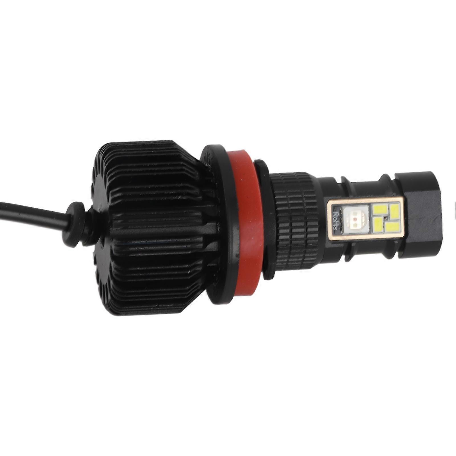 Multicolor LED Fog Light Bulb Color Changing Fog Light Bulb Wireless APP BT Control DRL Fog Driving Lights Bulbs Pack of 2