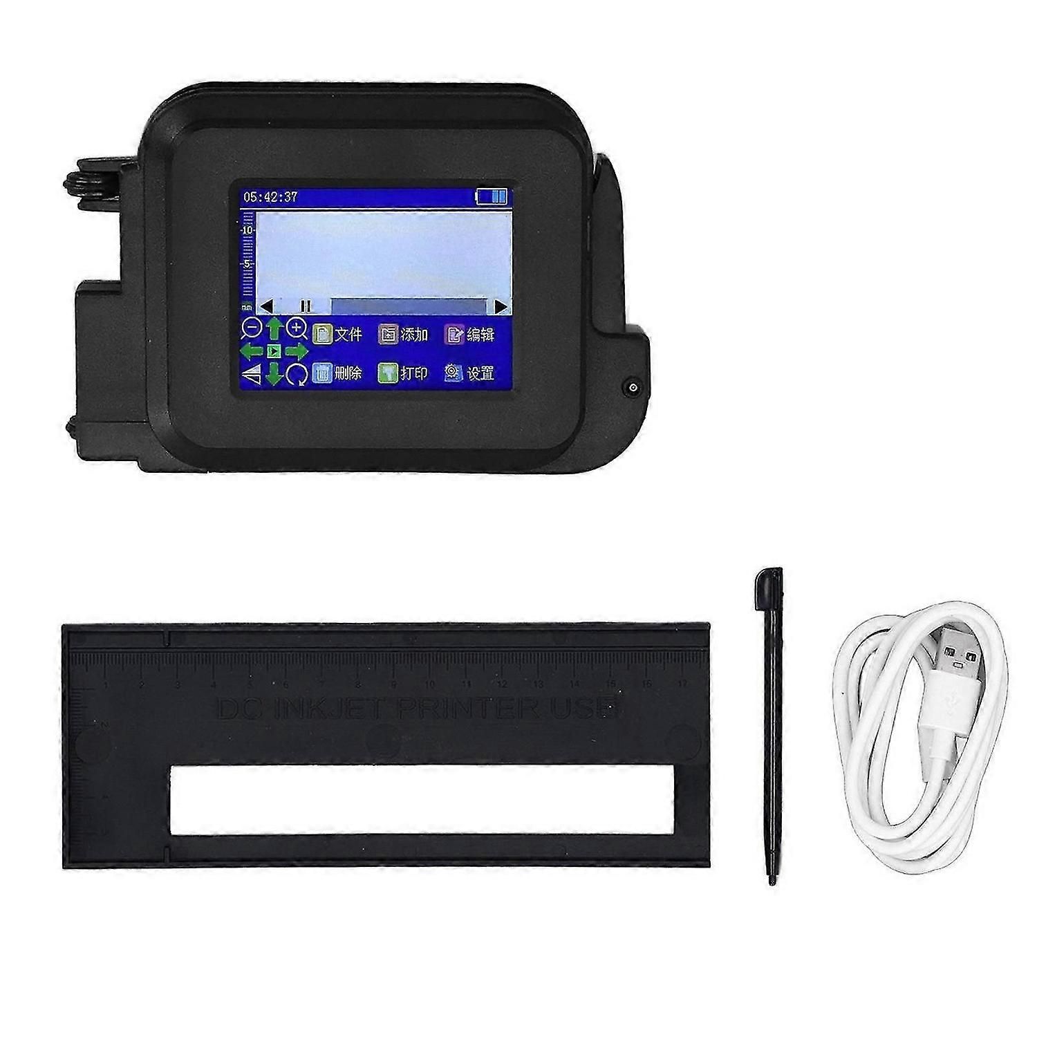 Handheld Inkjet Printer Gun Portable Mini LED Touch Screen for Label Production Date QR Code Multi Language 100240V Plug