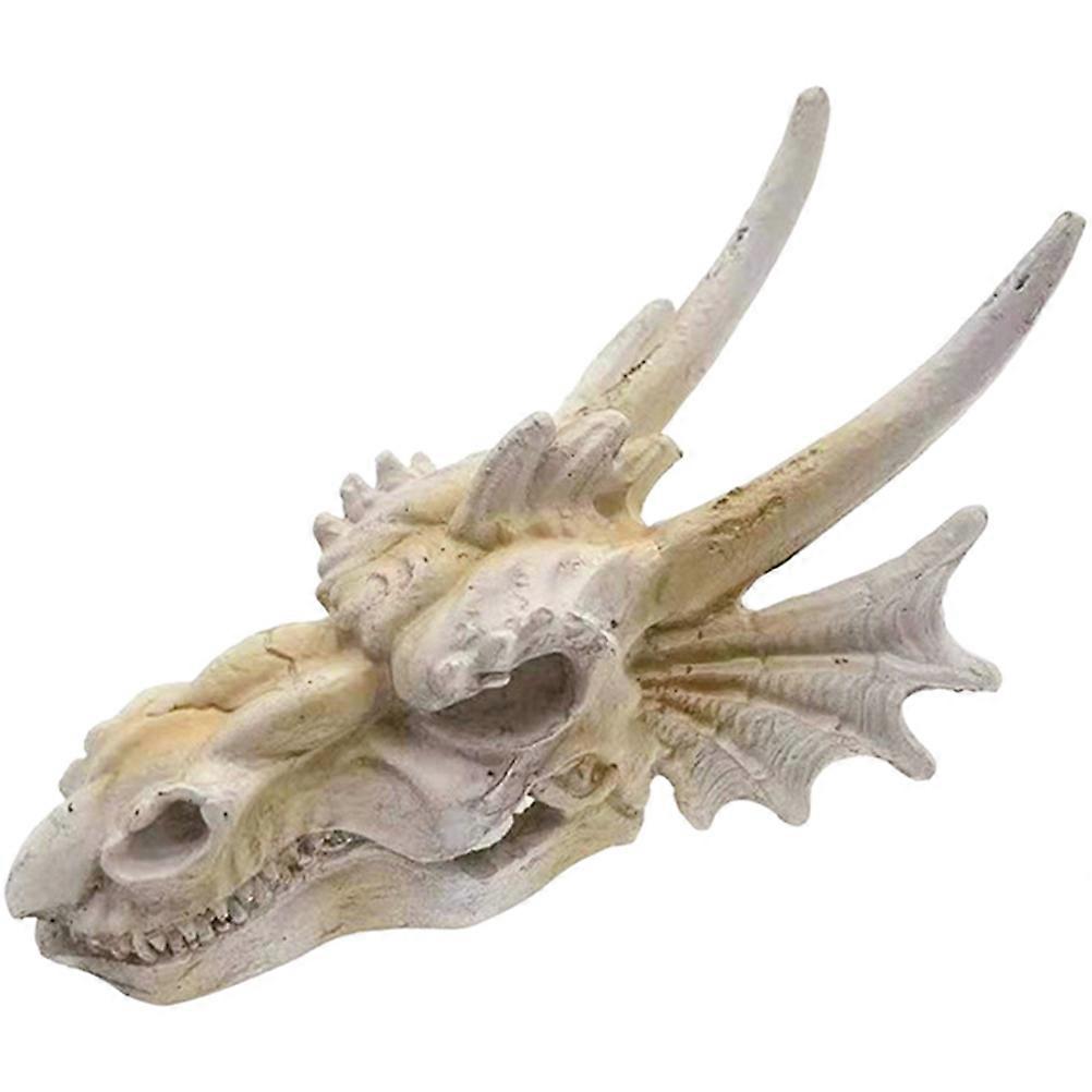 Fish Tank Shrimp Hideout Resin Skull For Tank Shelf Display Aquarium Environment 14X8CM 1Set