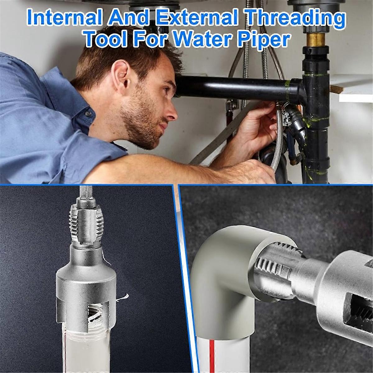 Integrated Internal External Pipe Threading Tool,Pipe Thread Cutting Tool for Plastic PPR Pipe Tap D