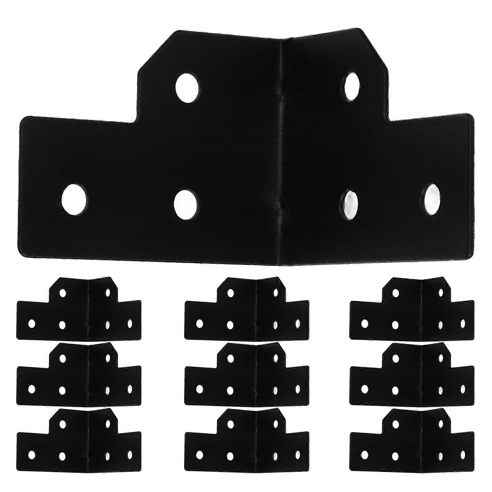 Metal Corner Bracket Black Iron Corner Protectors for Speaker Use 12Pcs