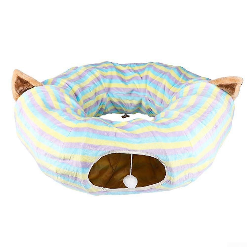 Cute and compact, foldable cat tunnel, beautifies your home while entertaining your cats (lines).'