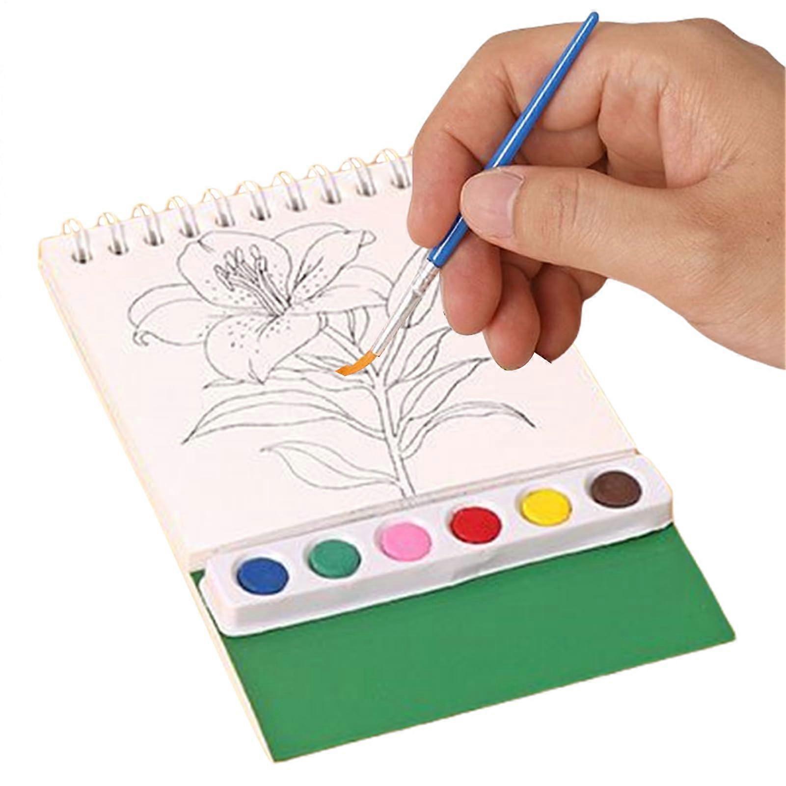 Watercolor Coloring Book Reusable Practice with Colors, Learning for Preschoolers