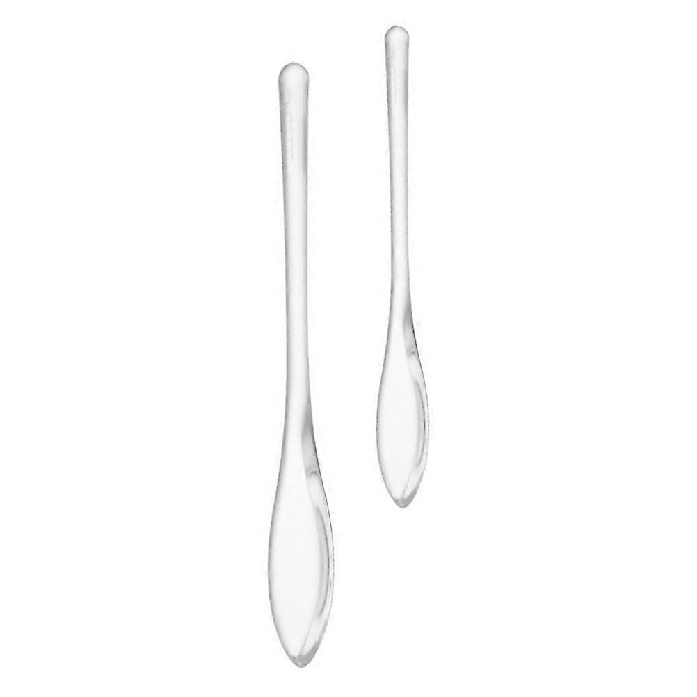 Transparent PC Honey Dipper Stick for Mixing Coffee or Tea with Long Handle and Smooth Edges 2 Pieces