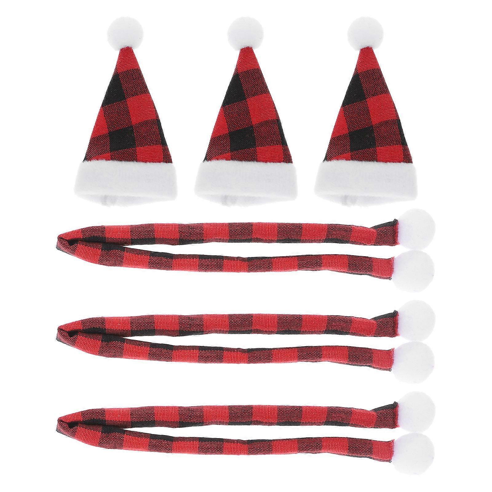 Hat Decor Scarf Shape Christmas Theme Festival Atmosphere Enhancement 3 Sets