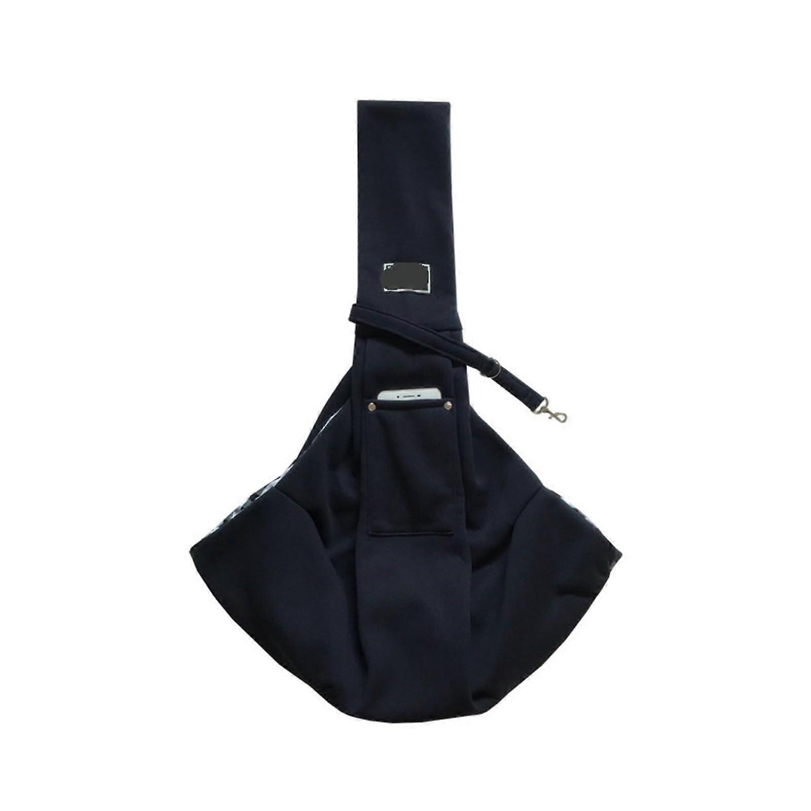 Hundetragetasche Portable Shoulder Carrier For Cats & Small Dogs Breathable Mesh Travel Bag With Net Pocket Dark Blue