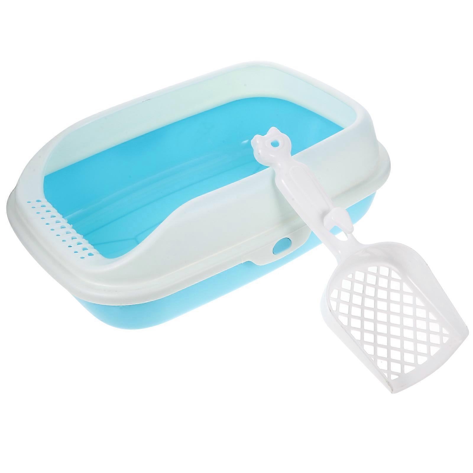Cat Litter Boxes Semi-Enclosed Cat Litter Container for Storage Use