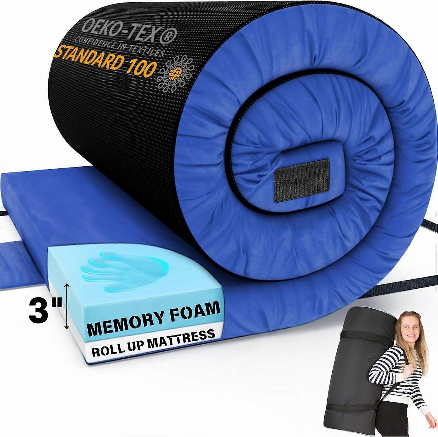 2025 Latest Model Matrix Comfort-Cell Memory Foam Camping Mattress Pad, Portable