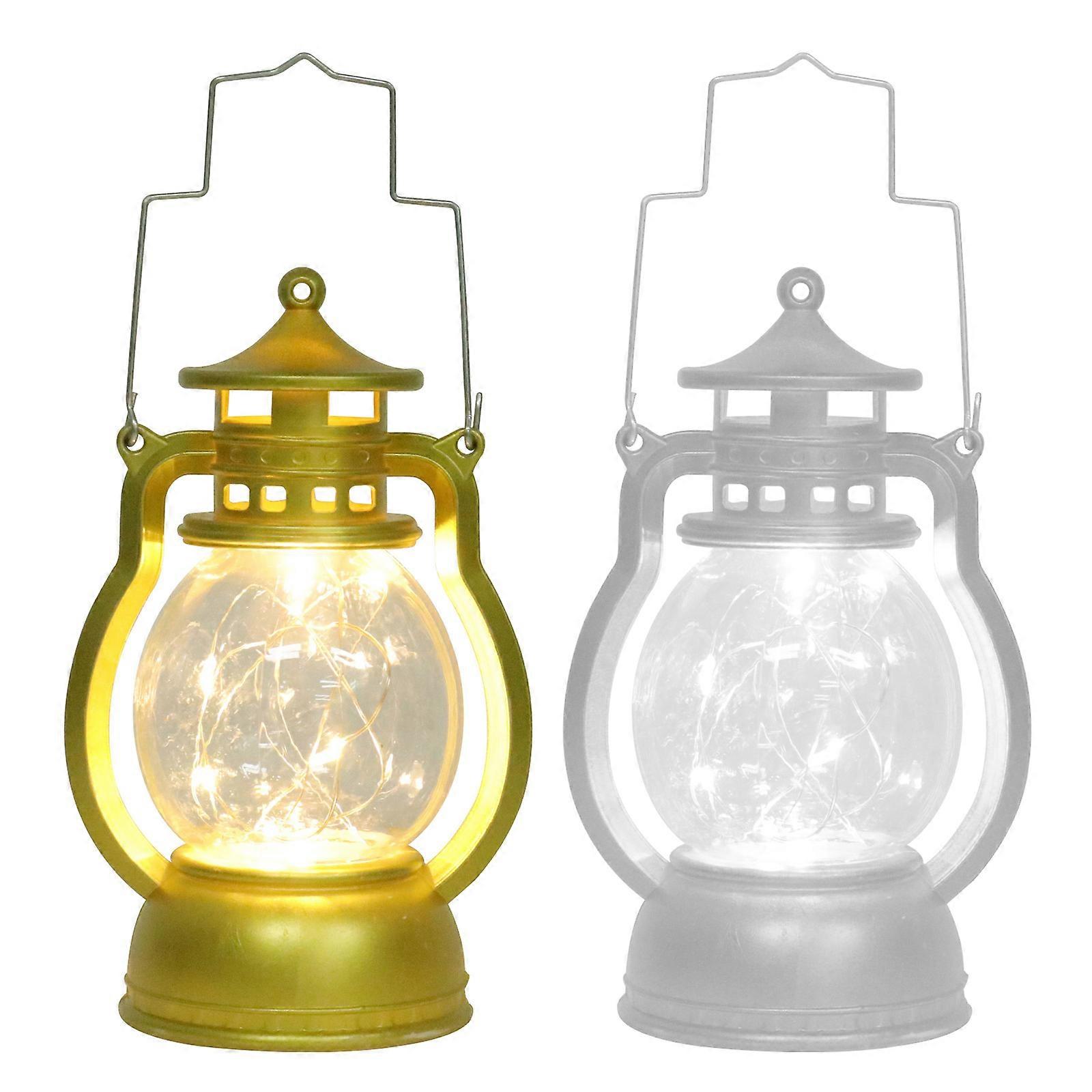 2 Pcs Retro Style Handheld Decorative Lantern Lamp Creative Design