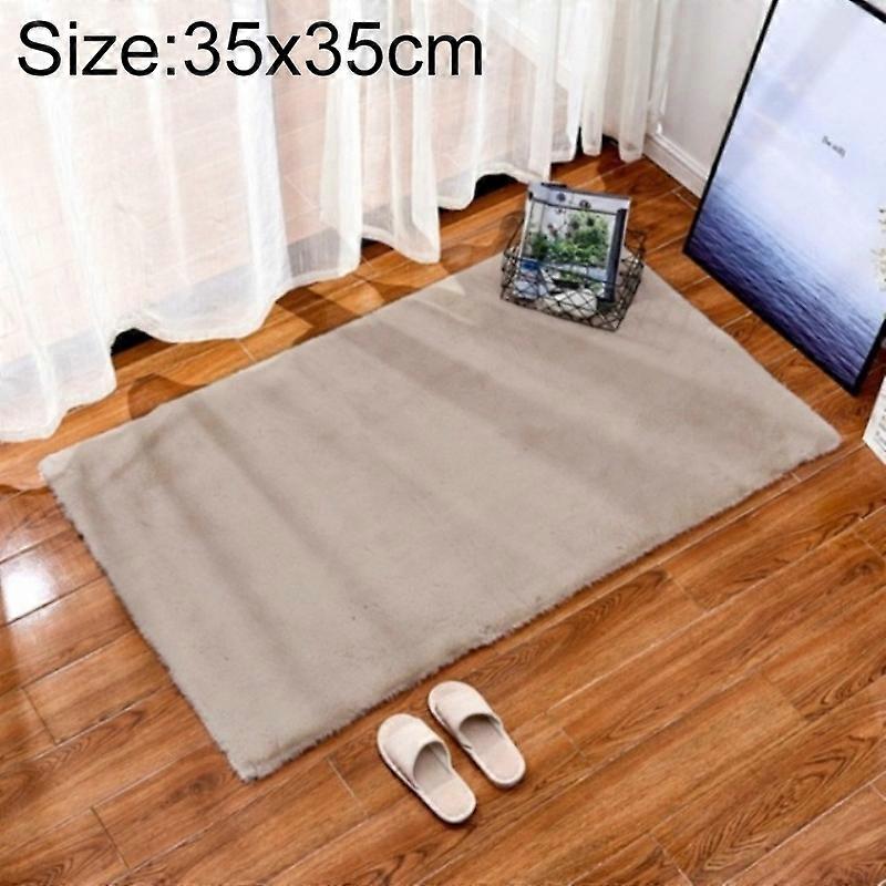 敷物人工ウサギの毛のカーペットリビングルームの寝室のバルコニーの家の装飾のための滑り止めフロアマット350x350mm