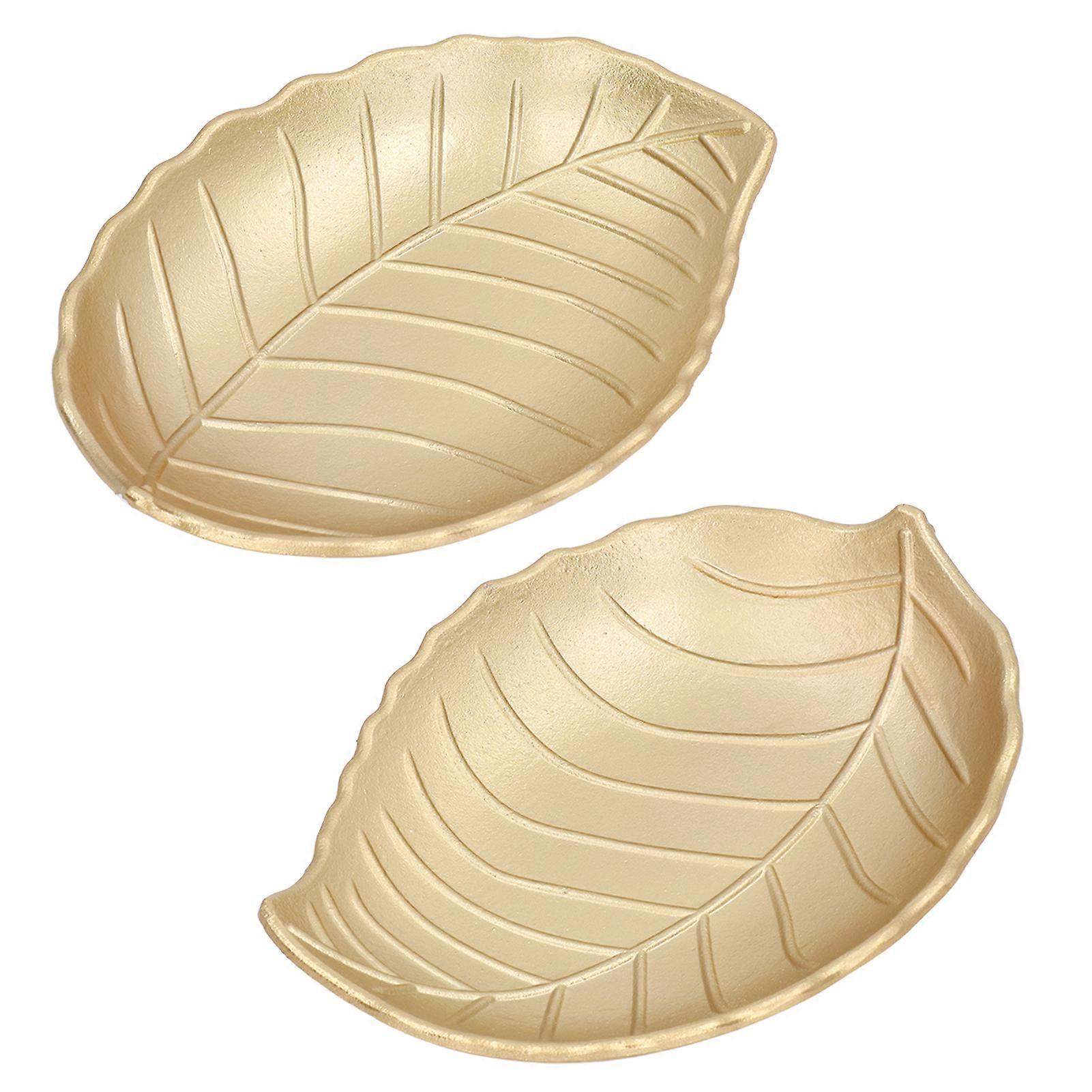 Serving Platter Golden Polishing Process Simple Design Exquisite Durable Wide Application Dessert Tray