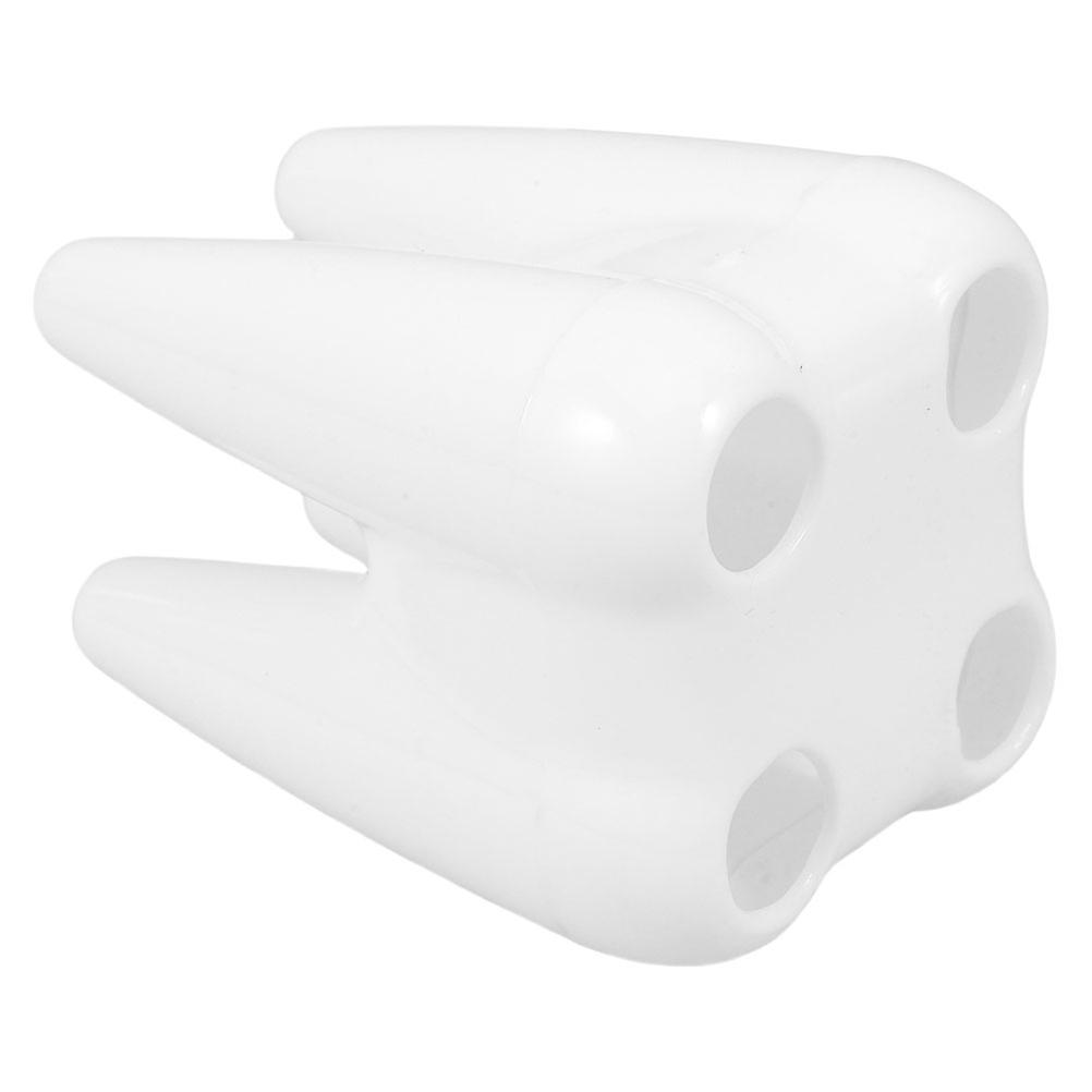Toothbrush Holder with Tooth Shaped Design for Bathroom Made of White Color Creative Solution