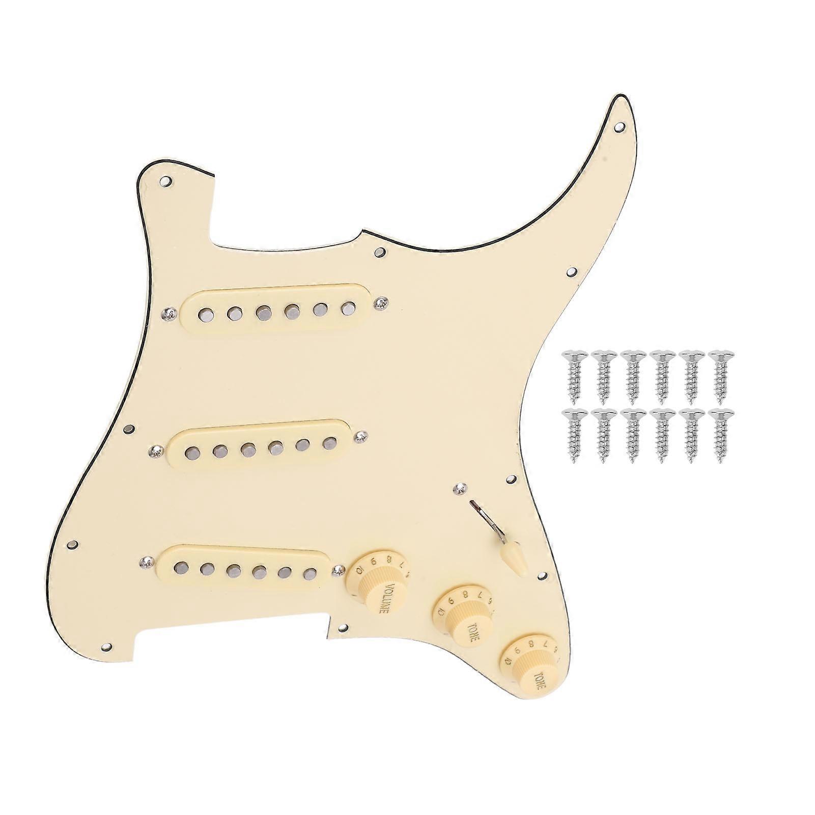 Guitar Pickup Pickguard Prewired Pick Guard 3 Single Coil Set Kit Instrument Accessory