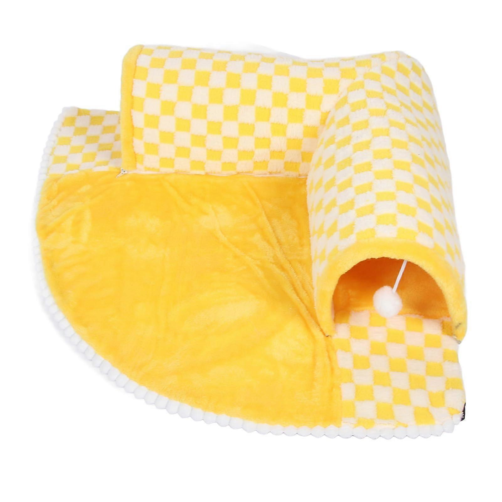2in1 Cat Tunnel Bed, Removable Washable Cat Scratching Post Cushion