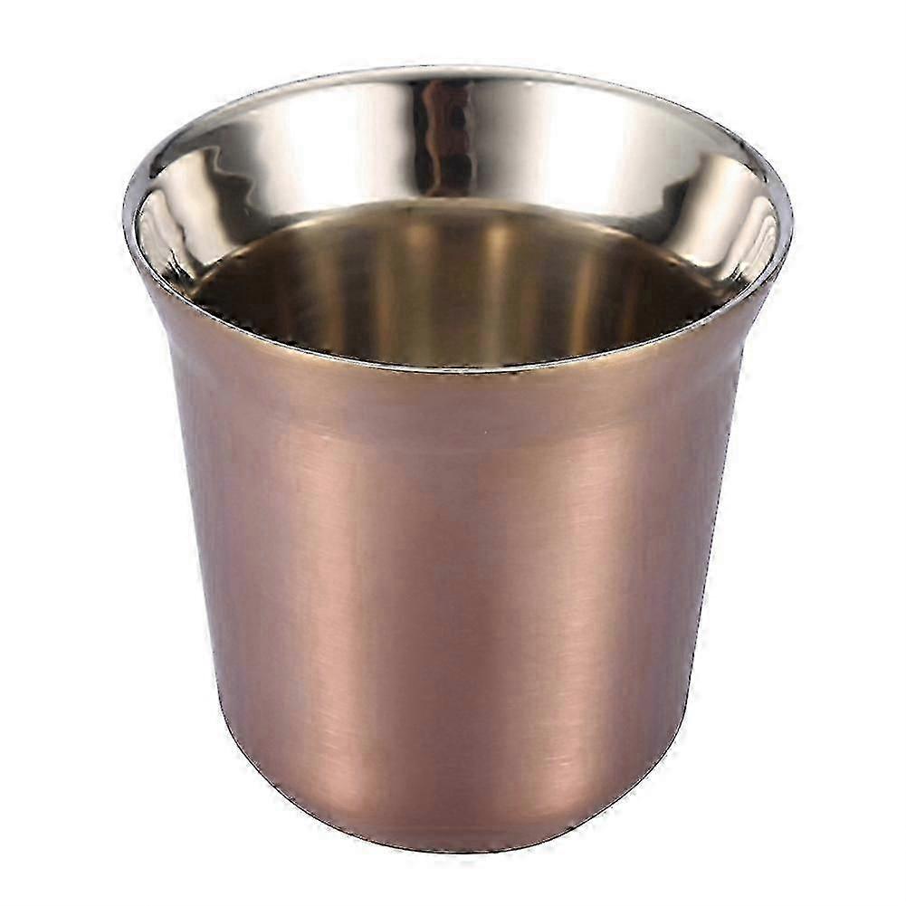 Stainless Steel Double Layer Coffee Tea Cup 85ml Drinking Bottle