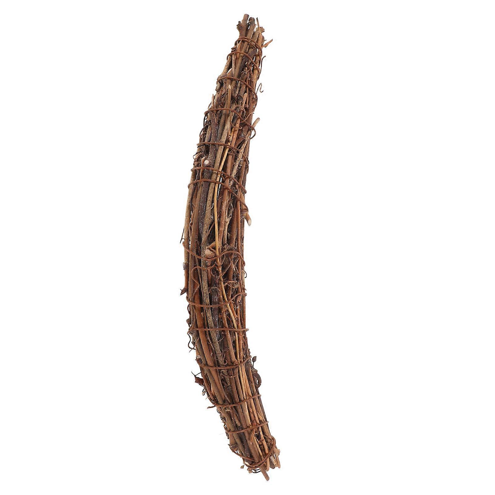 Decorative Wreath Moon Shaped Grapevine Wreath For Festive Decorations Hand Woven Rattan Material 37.00X10.00X2.50CM 1Pcs