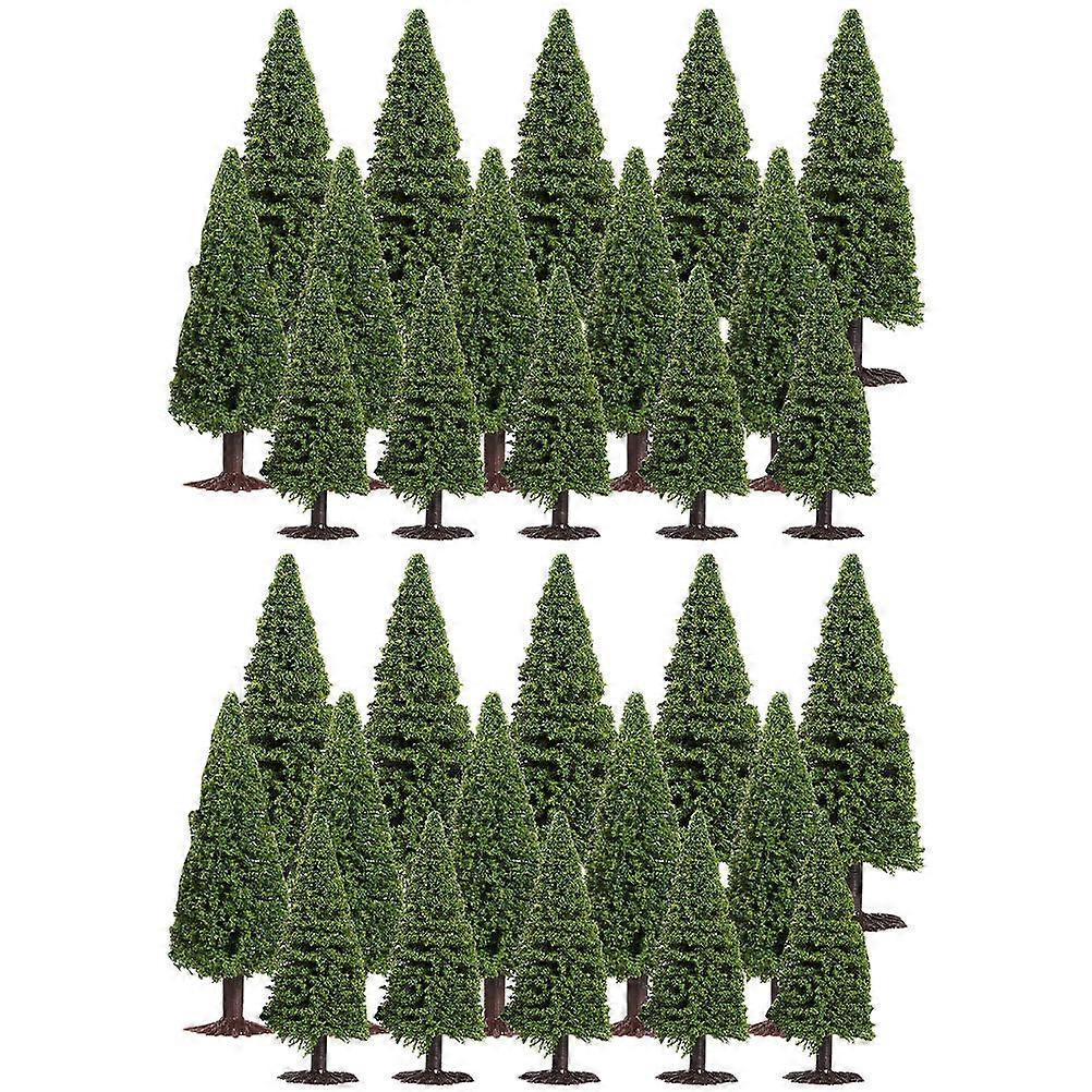 Pine Tree Model for Home Use Adds Natural Greenery to Sand Table or Construction Models with Iron Wire and Sponge 30pcs