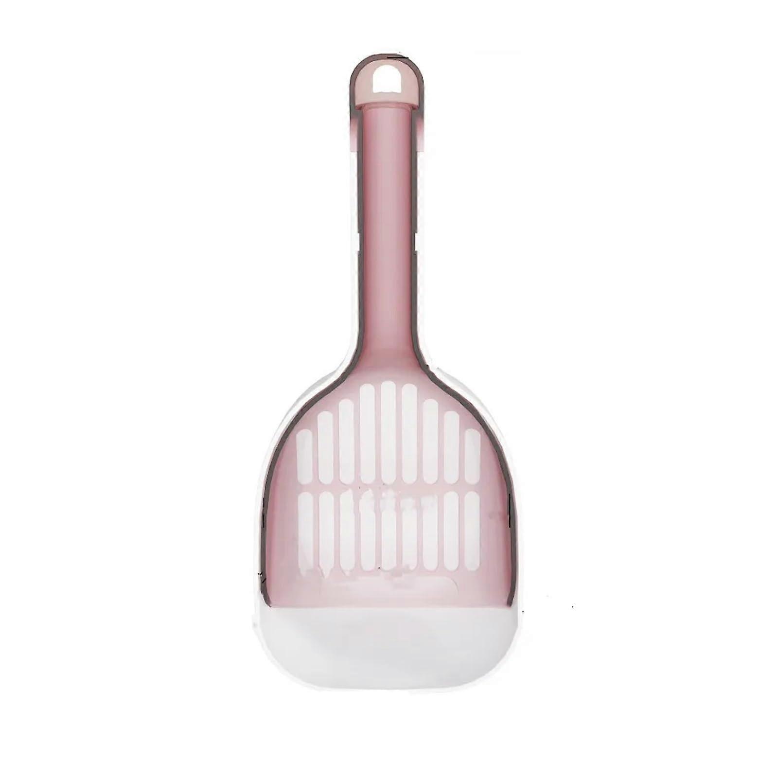 Cat Litter Scoop 2-Piece Plastic Set, Durable, Portable, Easy Clean, Pink