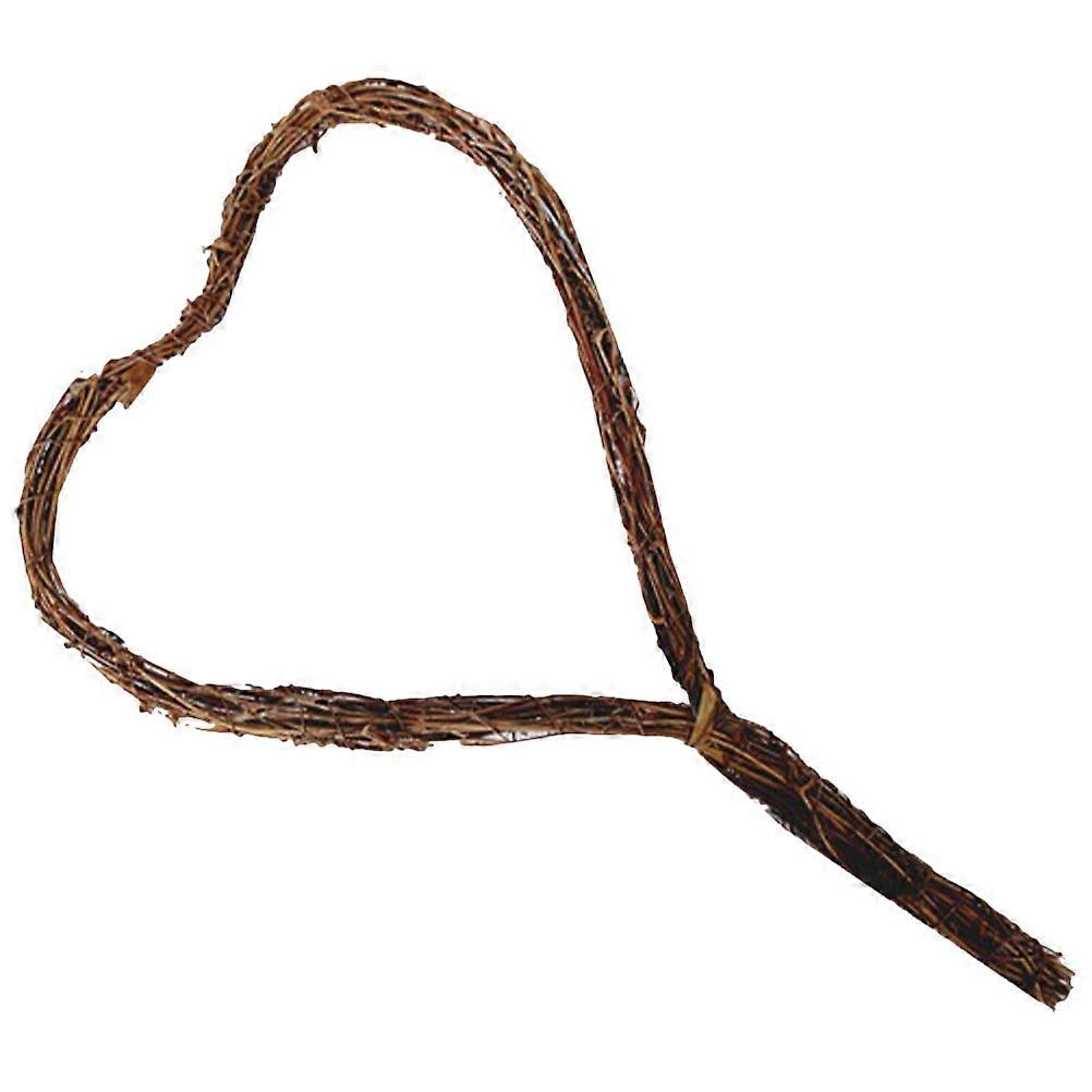 Natural Grapevine Heart Shaped Wreath with Handle 1 Set Grapevine Wreath Ring Rattan Base for DIY Crafts Rustic Wedding Decor
