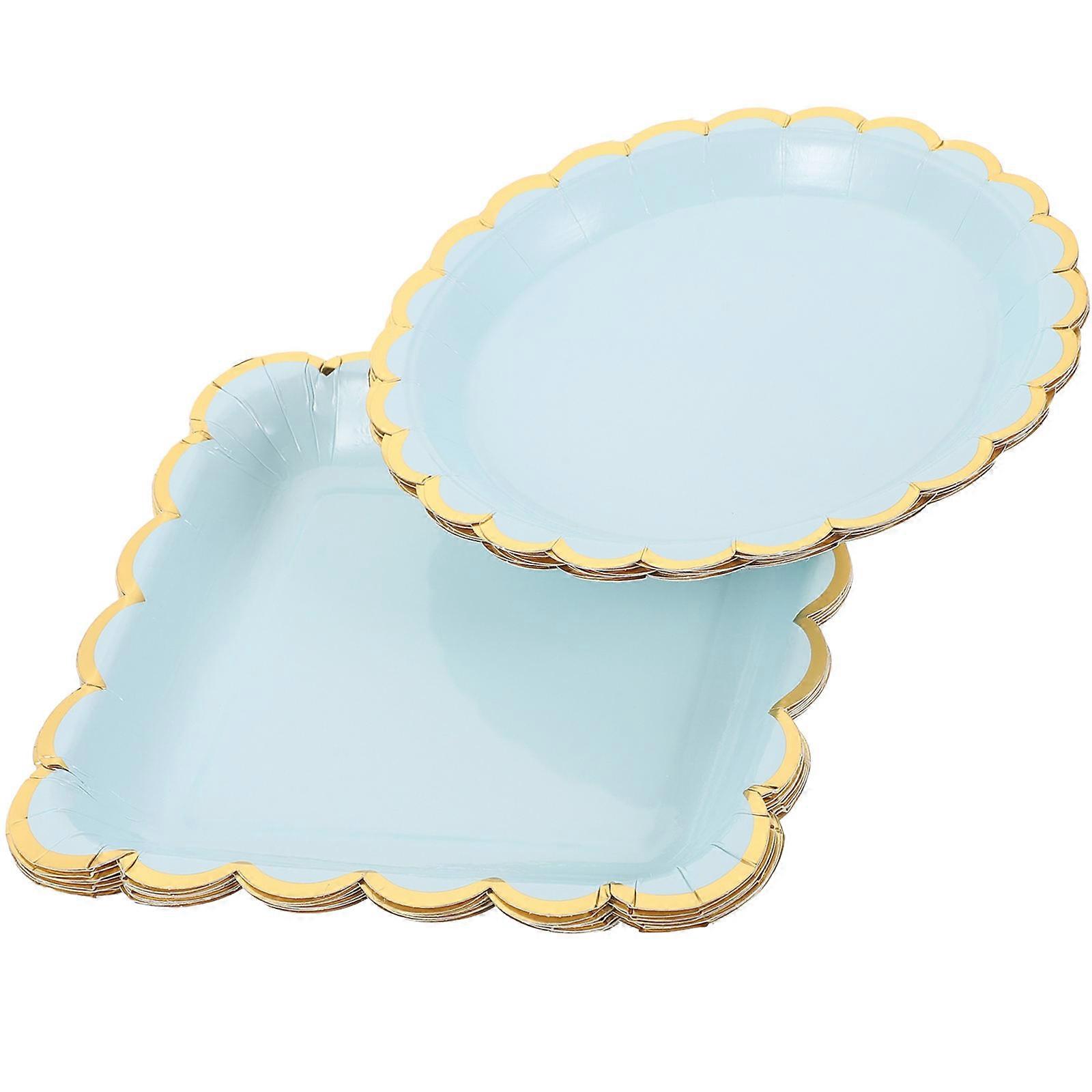 Party Square Paper in Sky-Blue for Serving 20Pcs