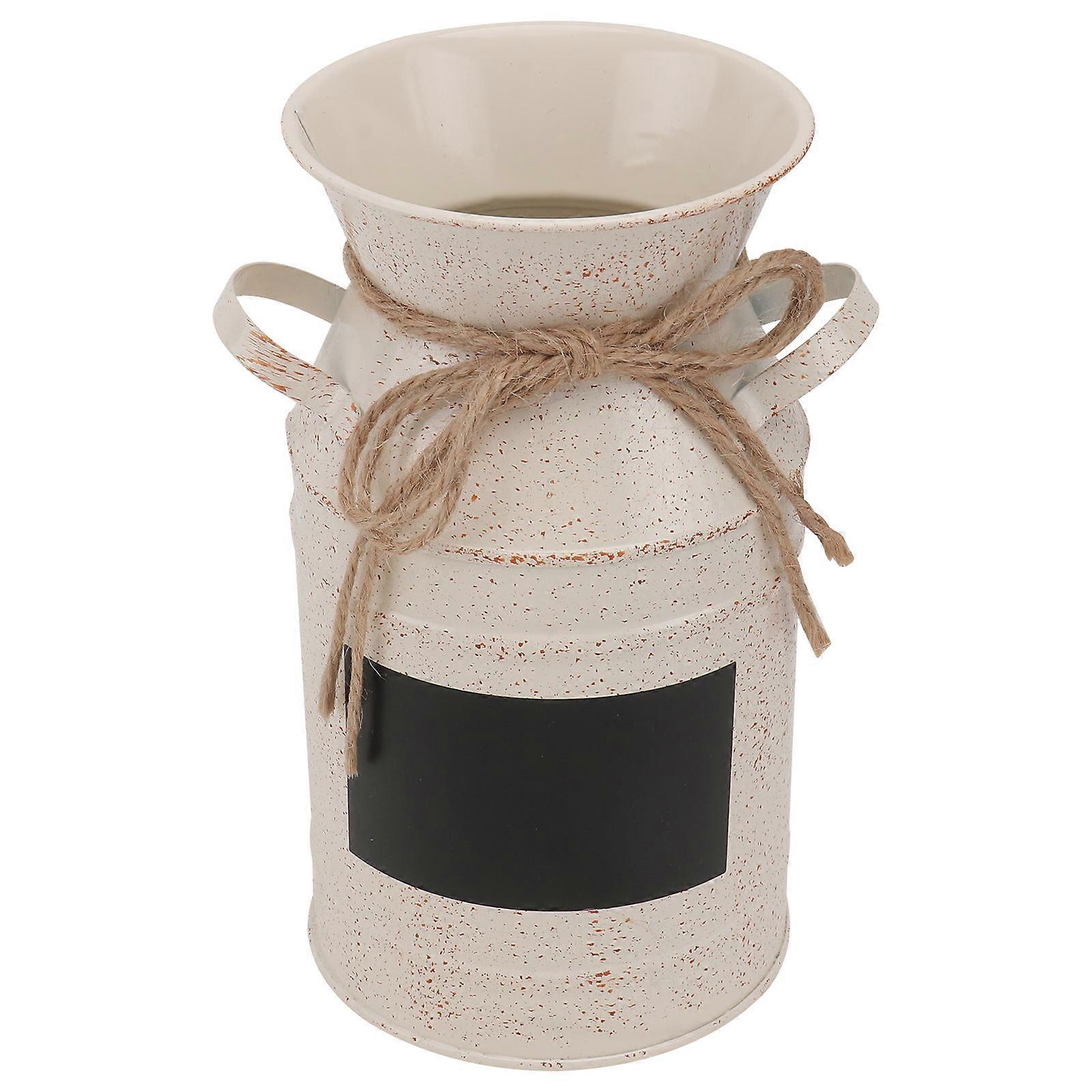 Decorative Small Flower Arrangement Iron Bucket Container Perfect For Indoor Use And Home Decor 1Set