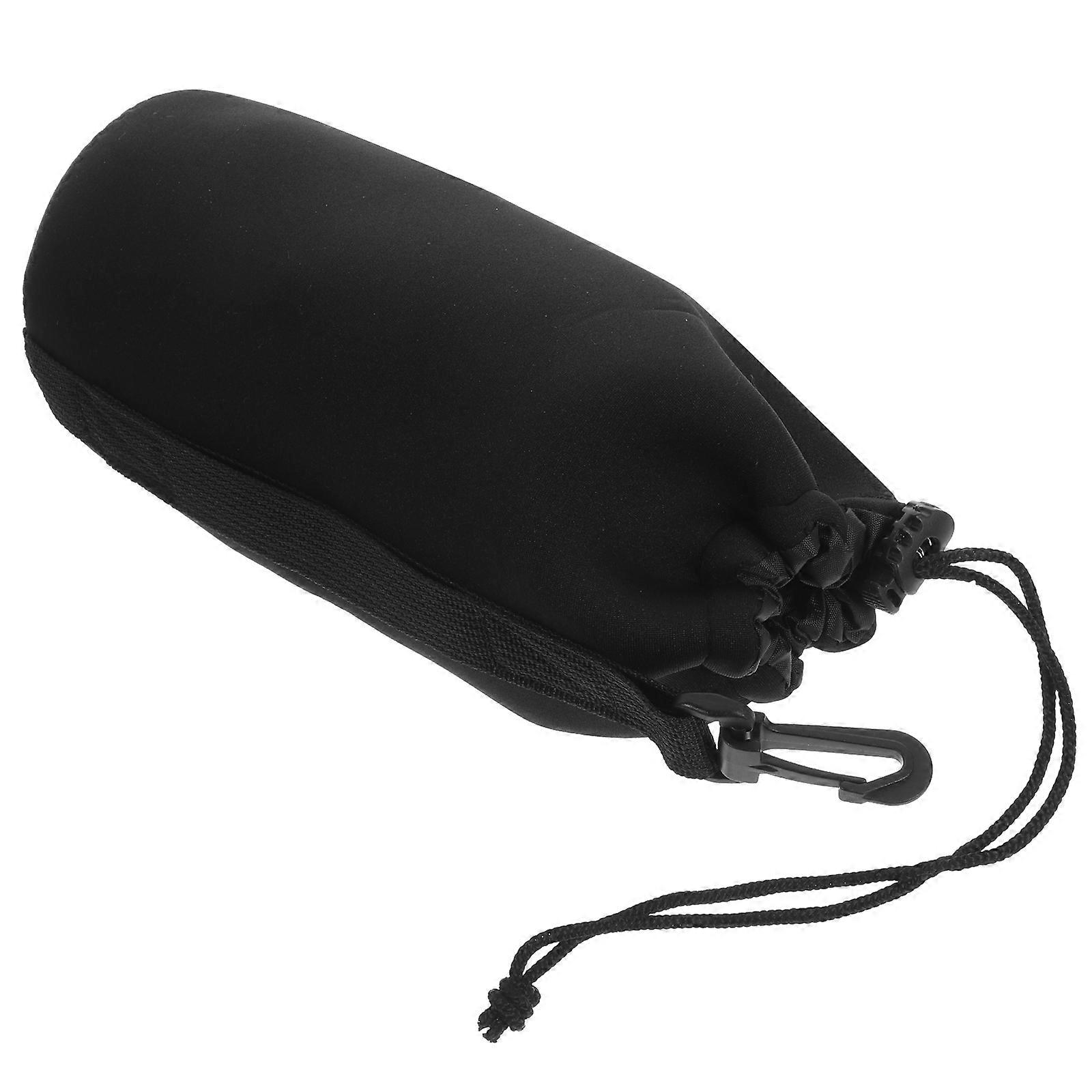 Protective Camera Lens Case Scratch-Resistant Bag for Daily Use Black Color Neoprene 1Set