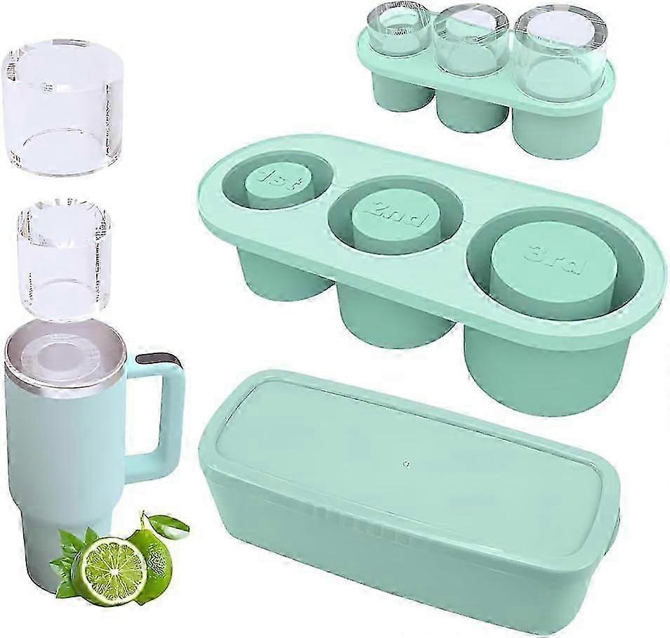 Stanley silicone ice cube tray, Stanley ice cube tray with lid, Stanley cup ice mold, silicone ice cube tray, cooling beverage ice cube mold, green