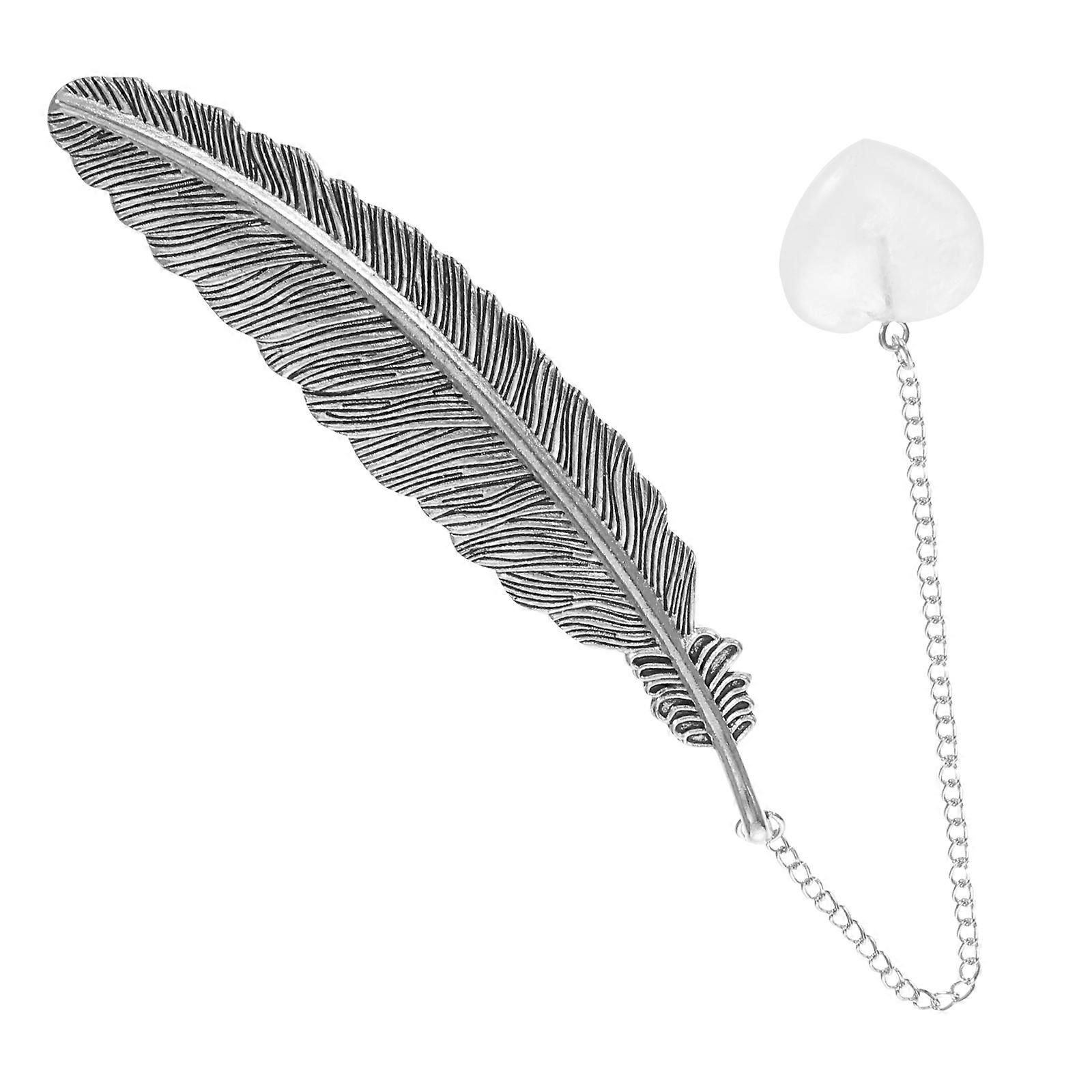 Unique Bookmark Guide For Reading People Elegant Plumes Shape Silver 1Set Decoration