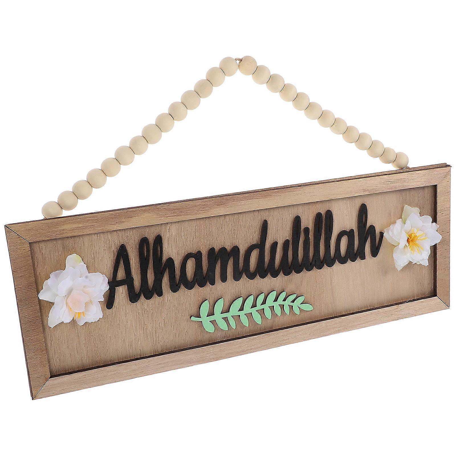 Rustic Wood Sign for Door Decor Create Chic Atmosphere Khaki Color Great for Home Use 7.5 Inch Diameter