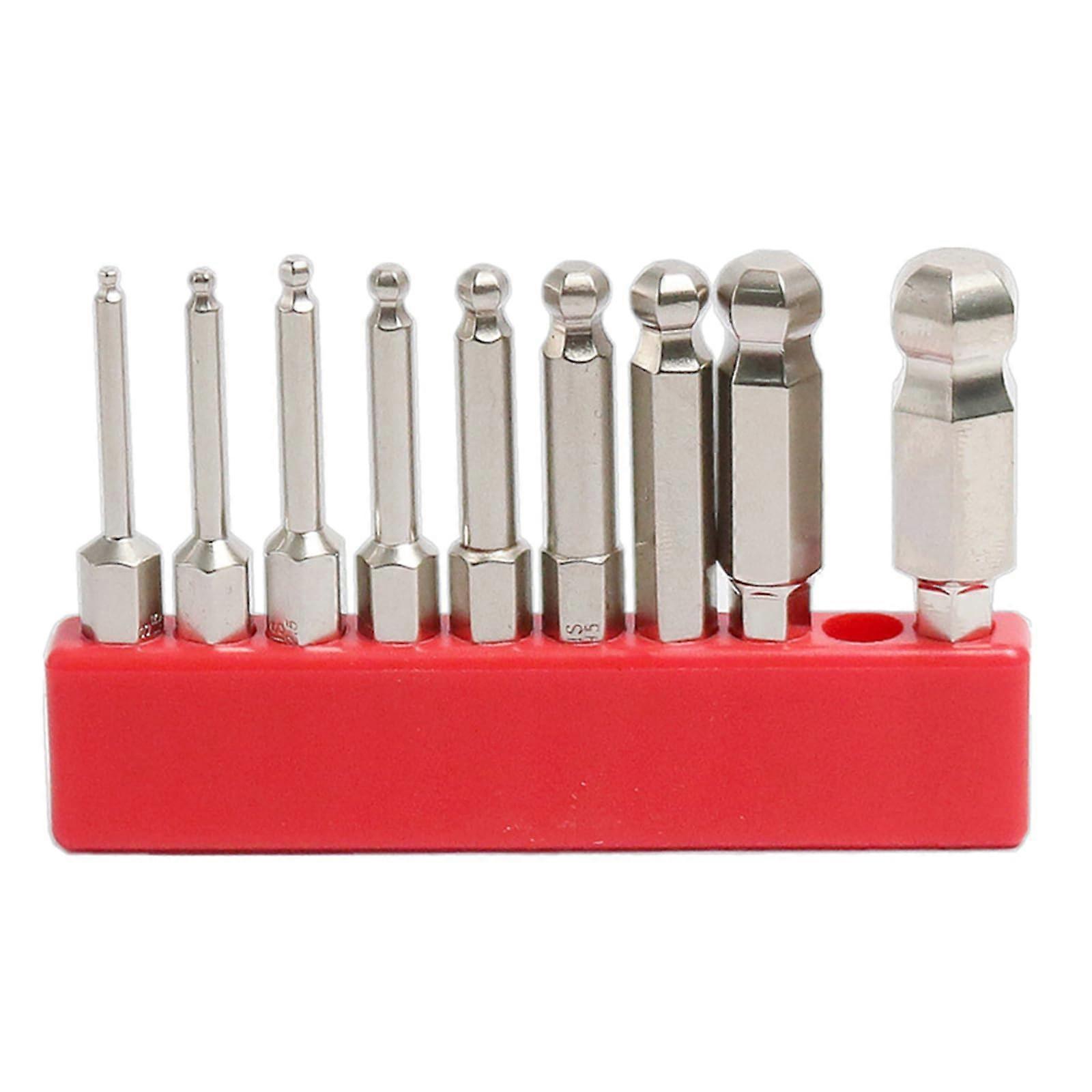 9piece screwdriver bit set, 1/4 inch shank, steel head bits for home office use