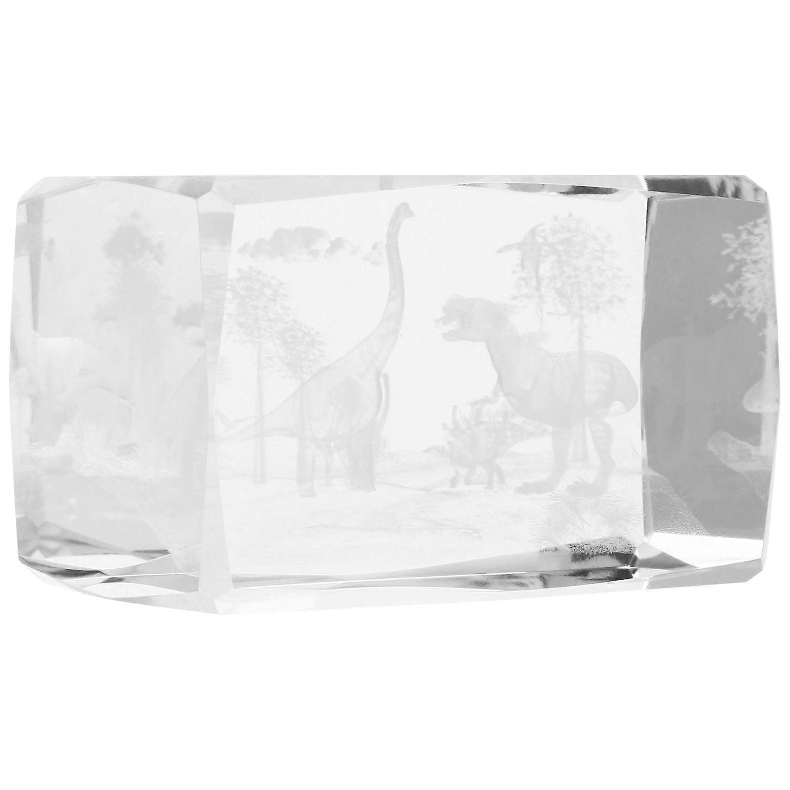 ديناصور زخرفة ديناصور مكتب مكتب التبعي كريستال شفاف 8X5X5CM تصميم 1 قطعة