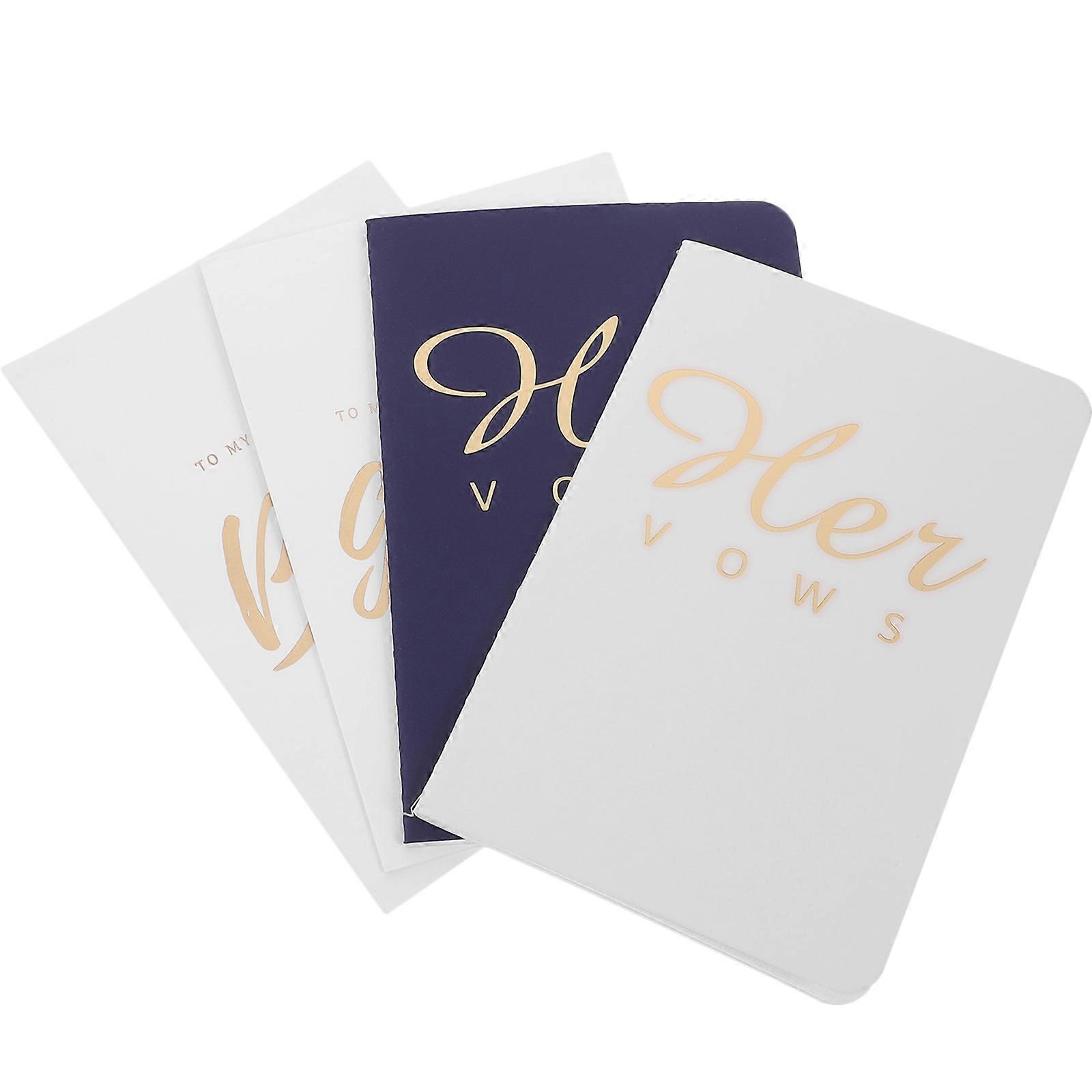 Wedding Vow Books Elegant Vow Book For Bride And Groom Modern Wedding Style White 15.00X10.00X1.00CM Wedding Vowing 1Set
