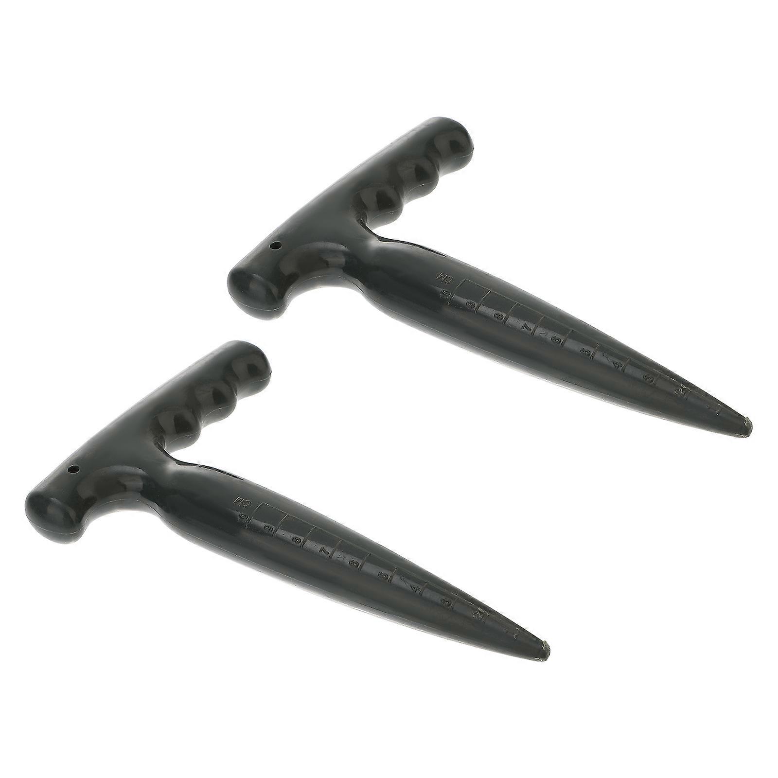 Seed Hole Puncher 2Pcs Gardening Tool Set Designed For Gardeners 17.5X11.5CM Green Color Enables Efficient Loosening Soil