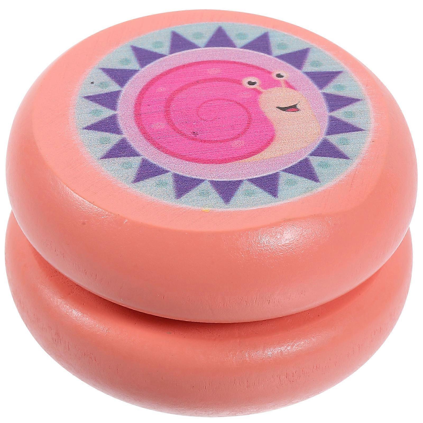 Wooden YoYo Ball for Kids Orange Color Portable Size Toy Made of Durable Material 2.5 x 2.5 inches
