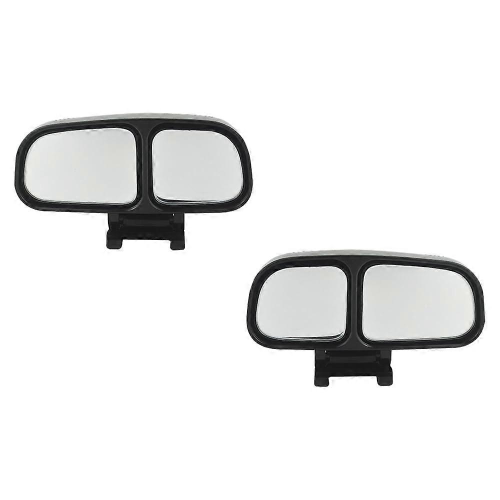 Blind Spot Mirrors Pack of 2, Dual Lens Adjustable Rear View Mirror, Self-Adhesive Compatible for Universal Cars, Black