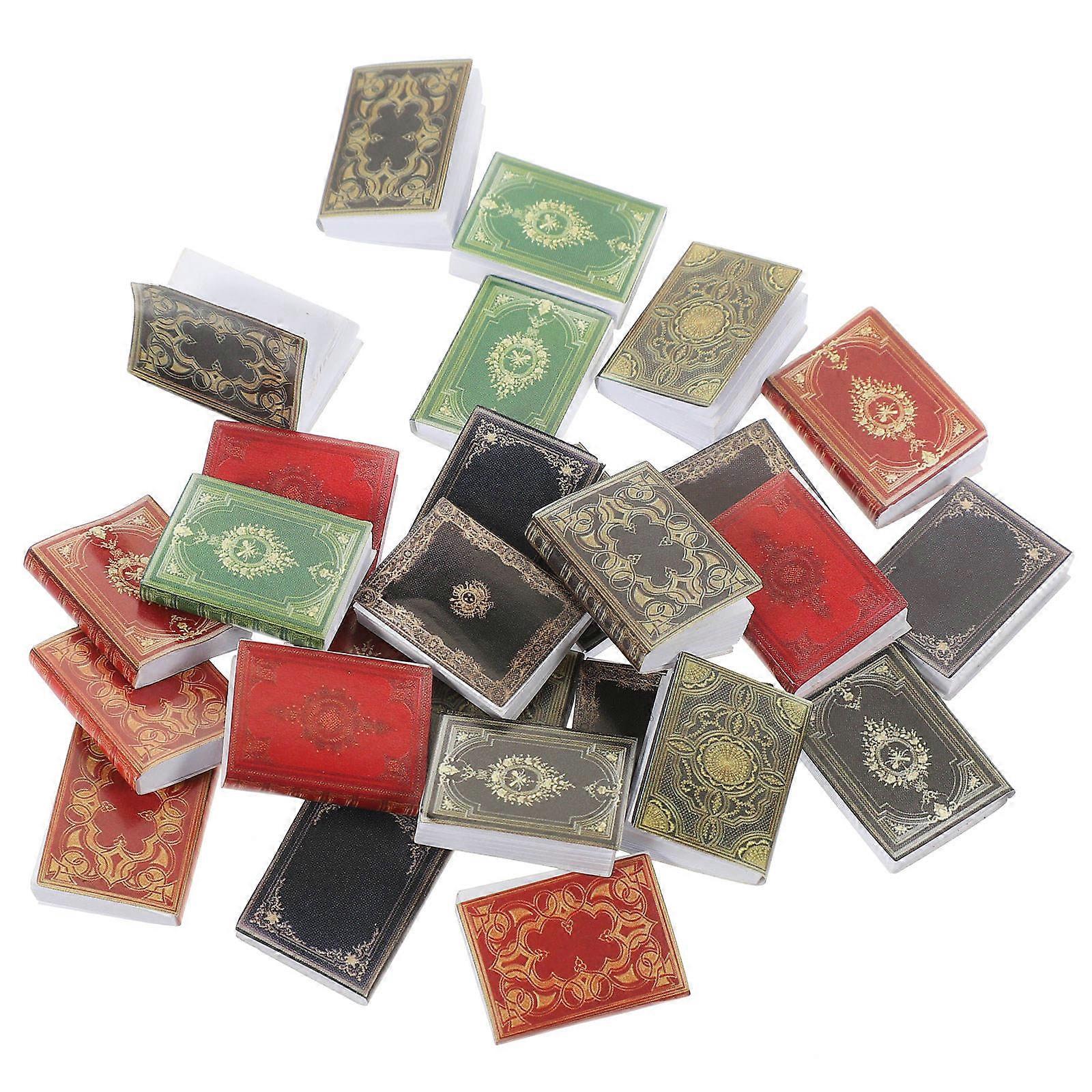 27pcs Miniature Books for Kids Tiny Dollhouse Toys Simulated Book Collection