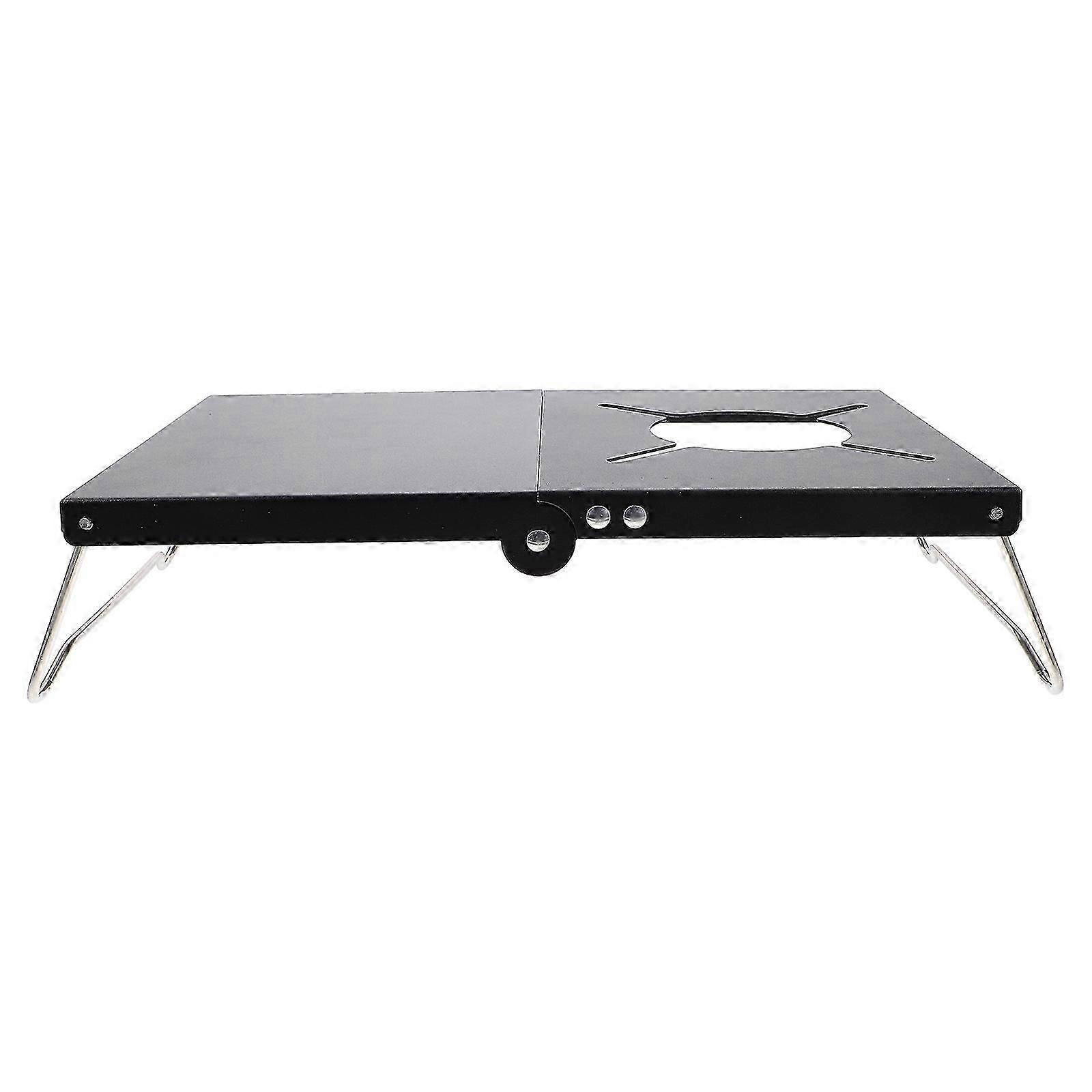 Portable Folding Table Camping Table Campers Lightweight Compact Black 21X16X3CM Easy Setup 1Set