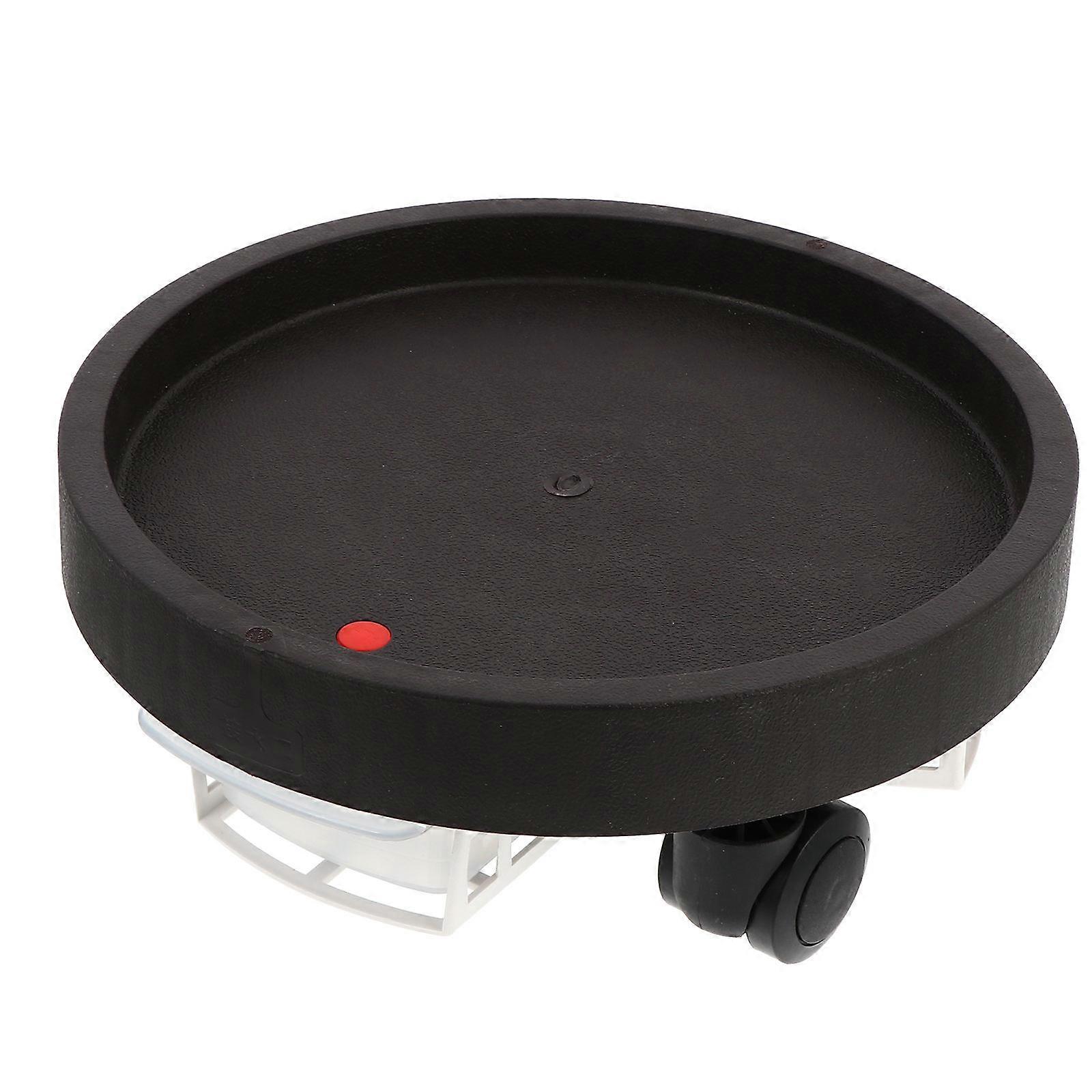 Black Plastic Plant Stand with Wheels for Indoor and Outdoor Use Stylish Rolling Planter Caster 16.5 Inch