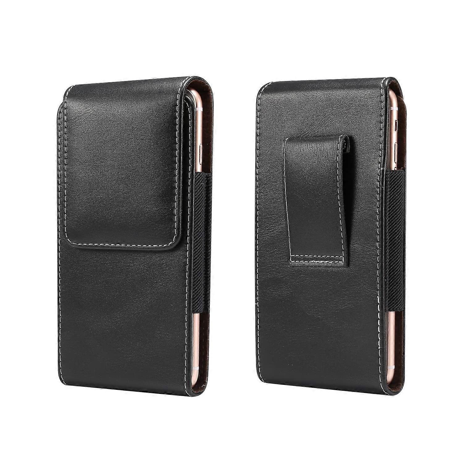 Vertical Mobile Phone Belt Case Holster Belt Case Leather Case for iPhone 14 Pro Max 13 Plus, Samsung Galaxy A53 A52s
