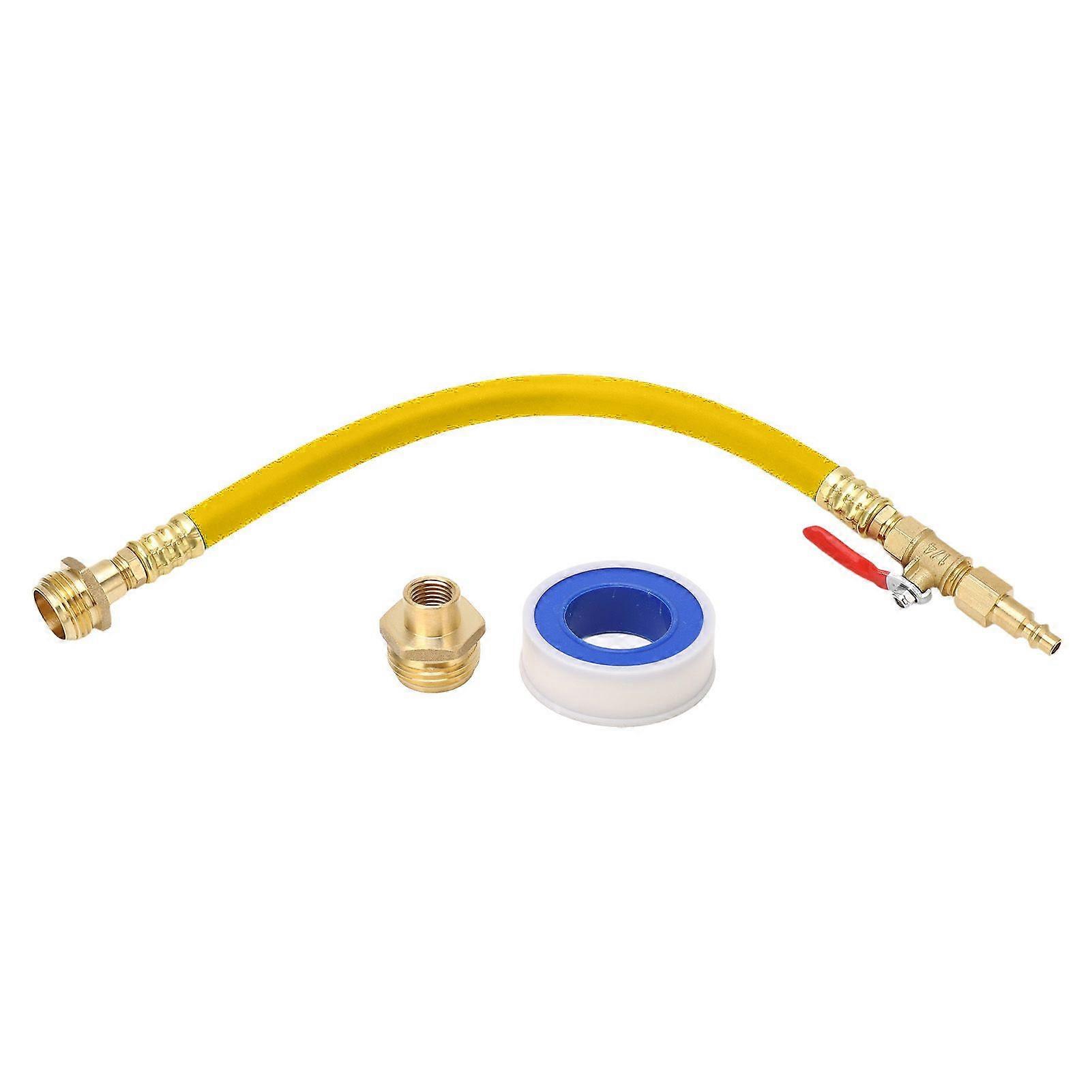 RV winterizing kit with air compressor adapter for boat camper